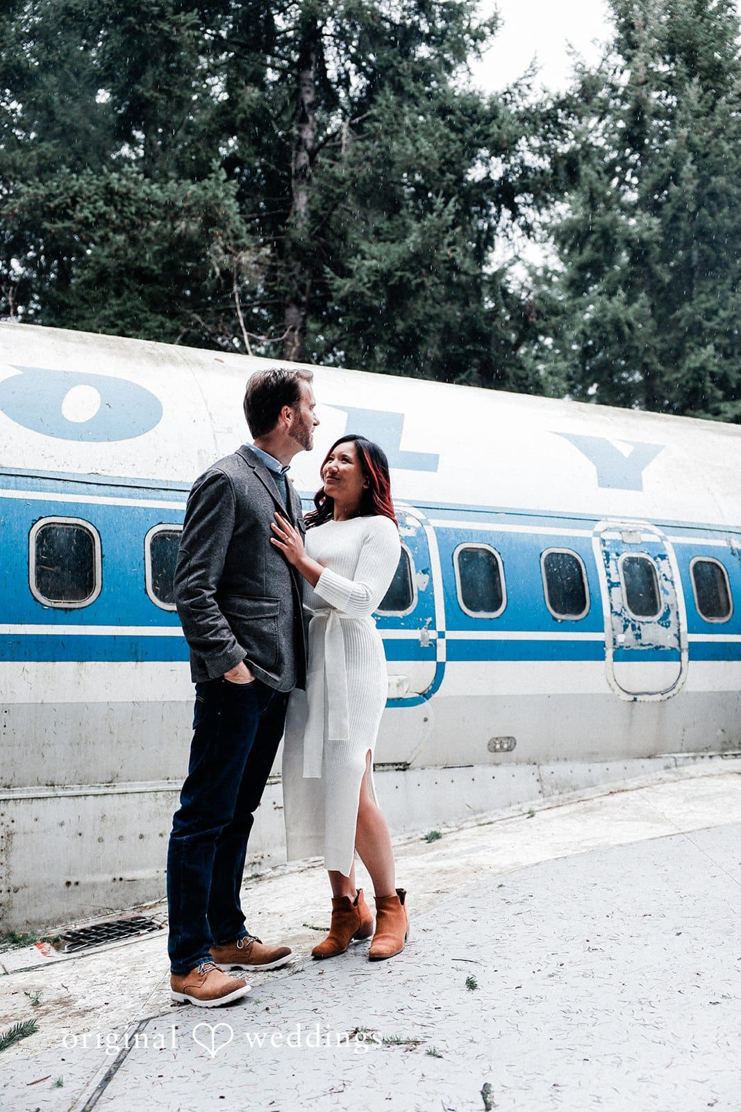 Airplane Home Portland Engagement // Vy & Aaron -