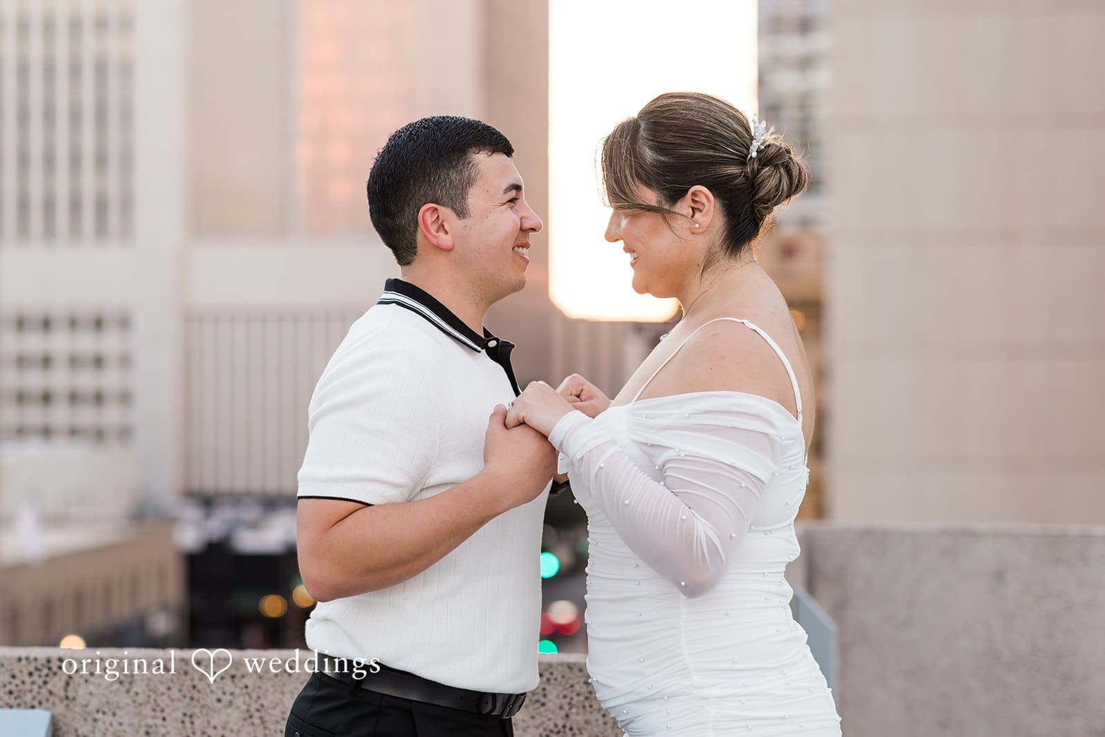 City Hall and Chase Bank Garage Engagement // Esmeralda & Javier -