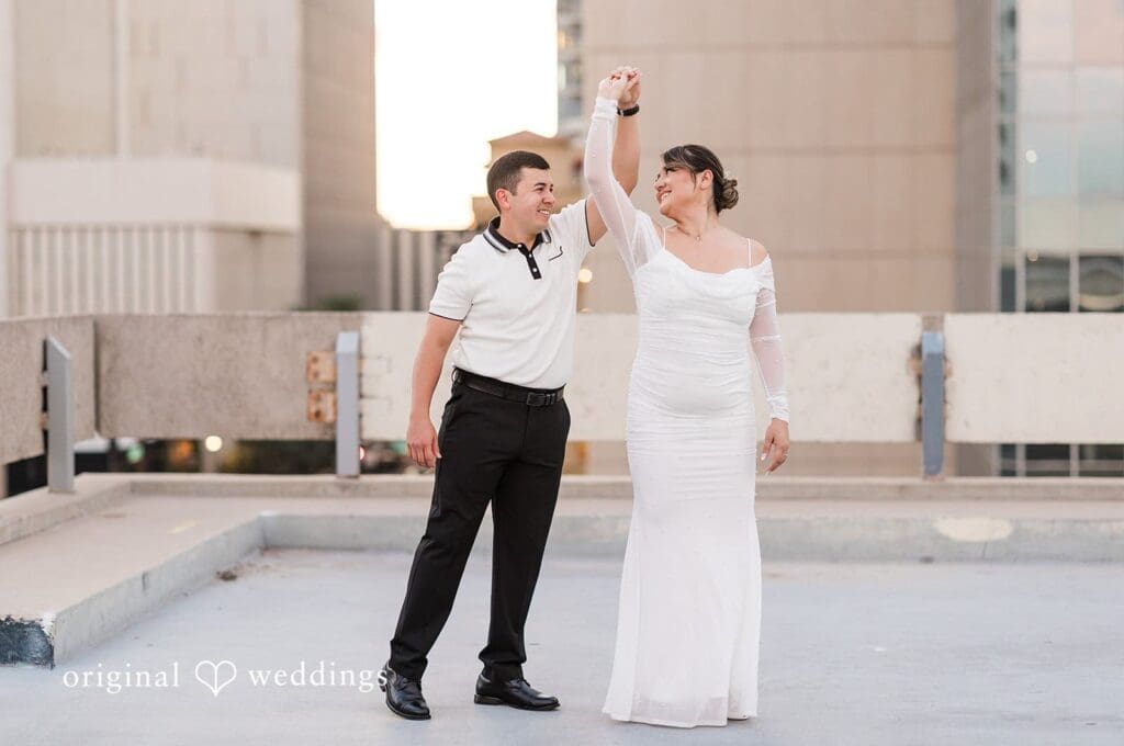 Javier + Esmeralda City Hall and Chase Bank Garage Engagement // Esmeralda & Javier -