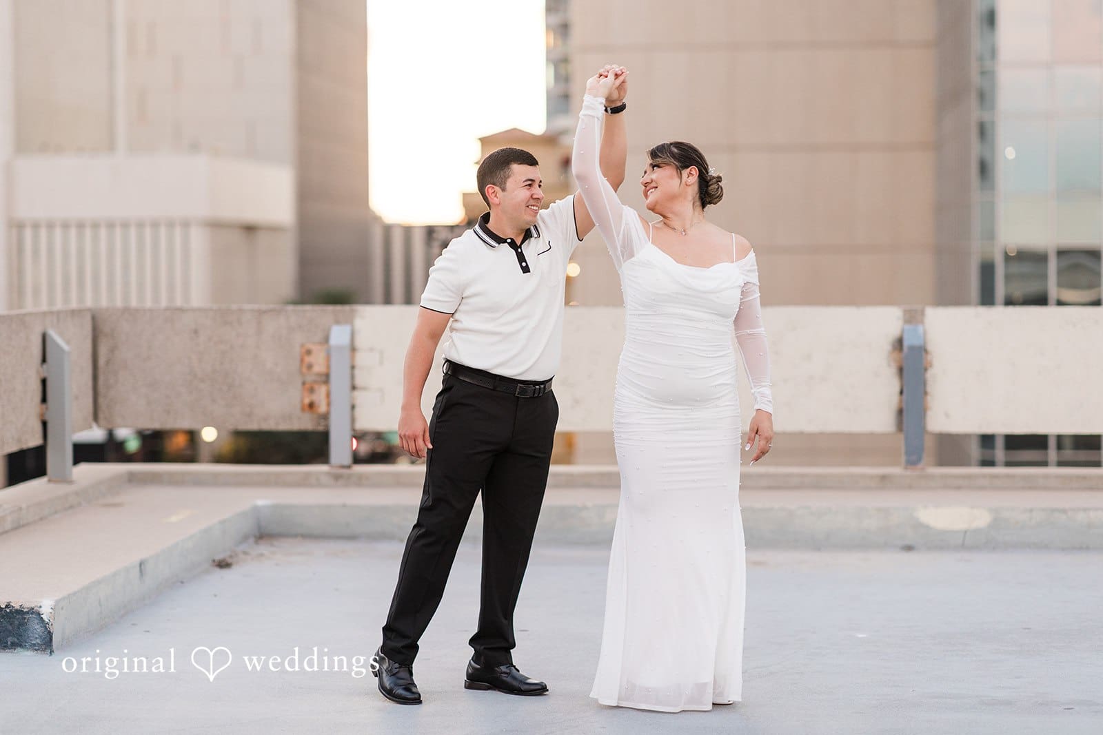 City Hall and Chase Bank Garage Engagement // Esmeralda & Javier -