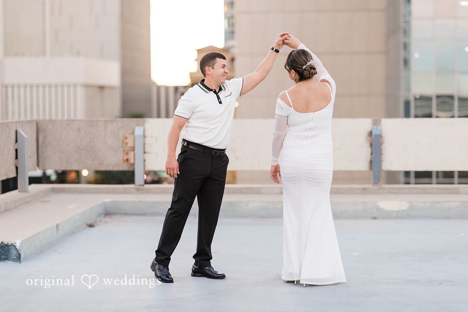City Hall and Chase Bank Garage Engagement // Esmeralda & Javier -