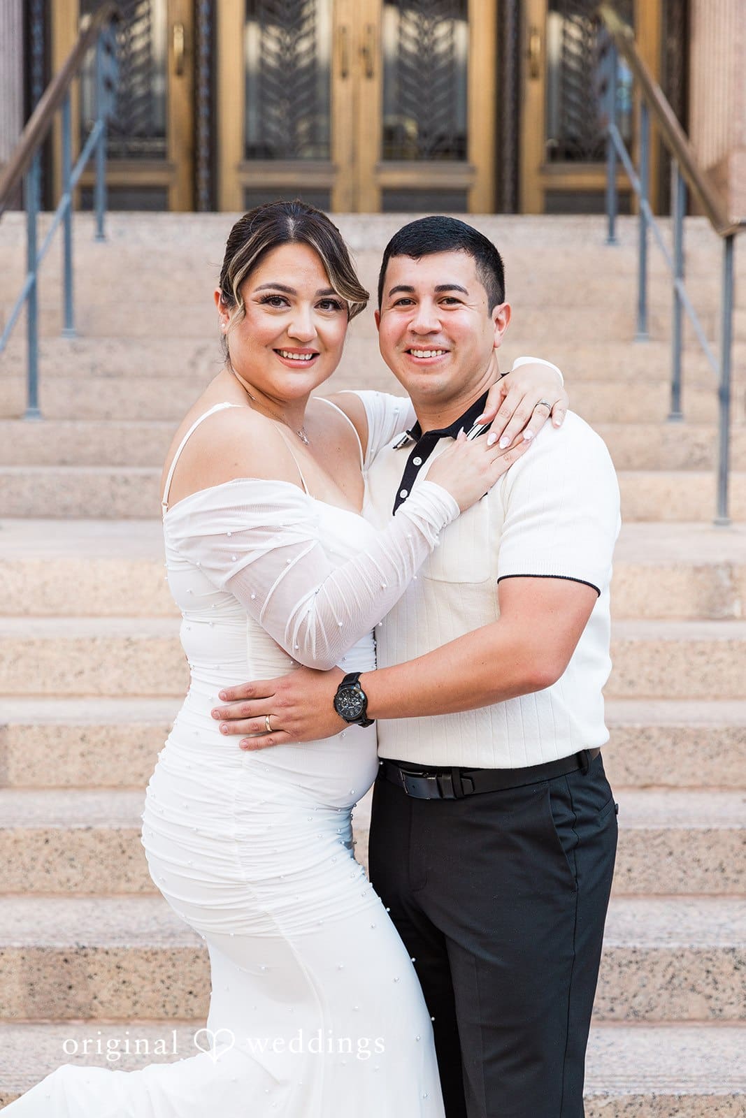City Hall and Chase Bank Garage Engagement // Esmeralda & Javier -