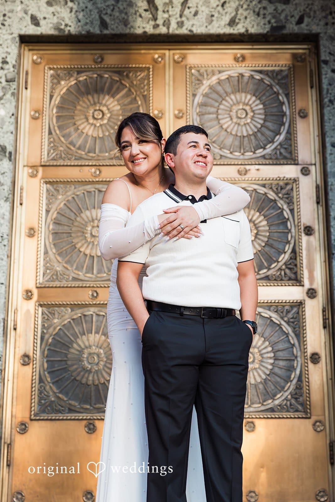 City Hall and Chase Bank Garage Engagement // Esmeralda & Javier -