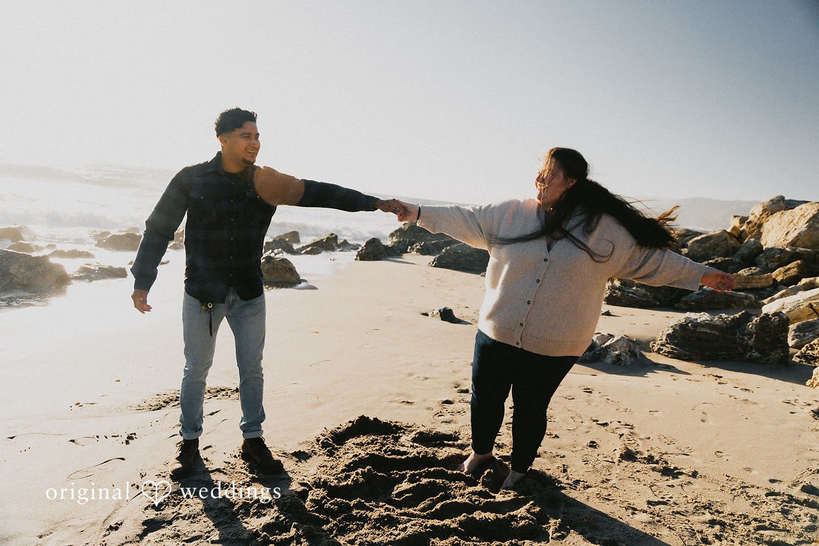 Los Angeles Beach Engagement // Angel & April -
