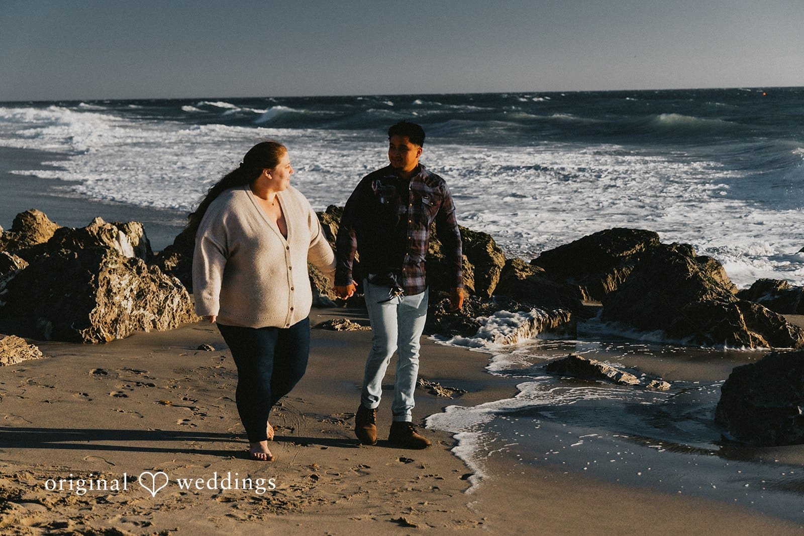 Los Angeles Beach Engagement // Angel & April -