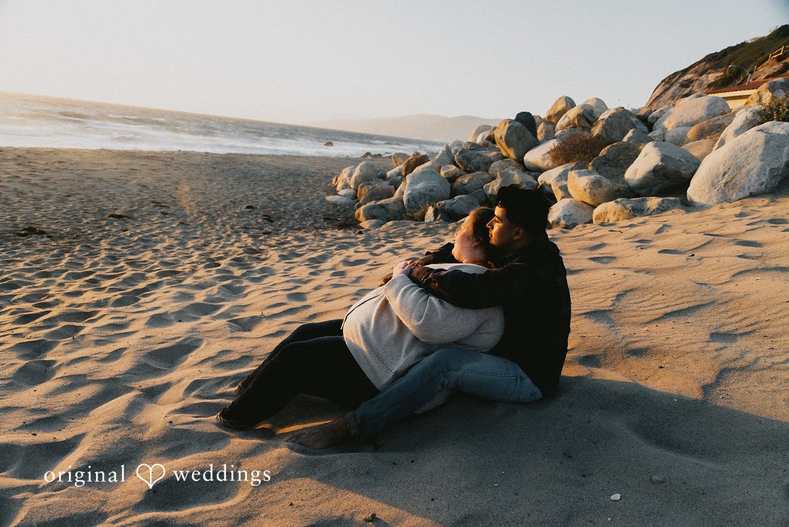 Los Angeles Beach Engagement // Angel & April -