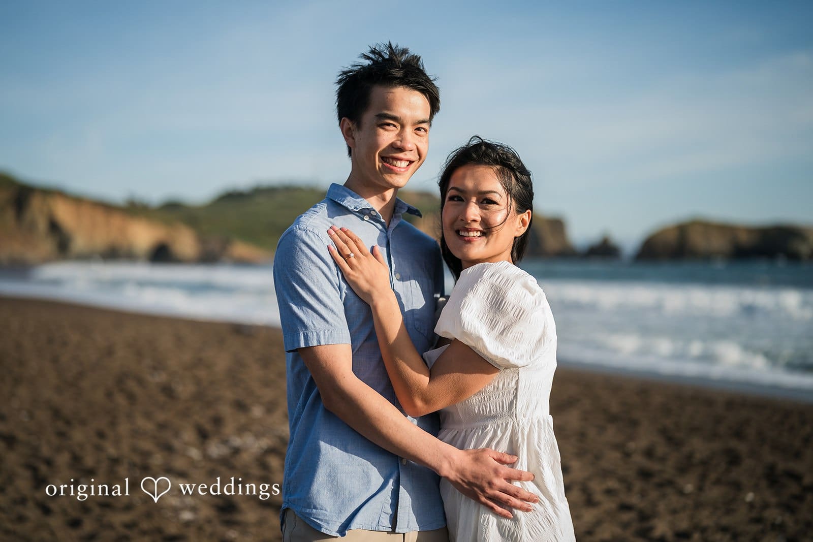 Marin Headlands and Rodeo Beach Engagement // Regina & Joshua -