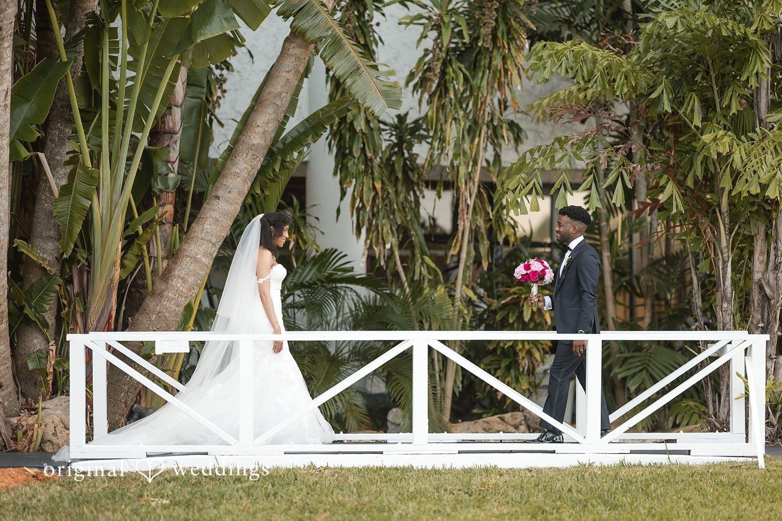 Ramon + Alexandra Golden hour couple picture at Bahia Mar Fort Lauderdale
