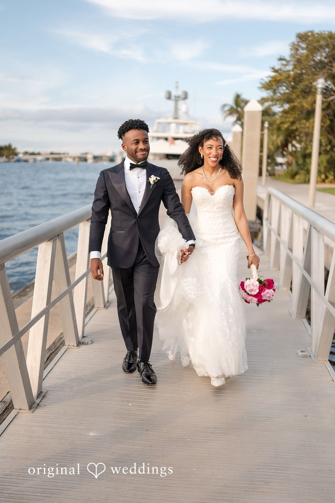 Ramon + Alexandra Newlyweds enjoying riverside moment