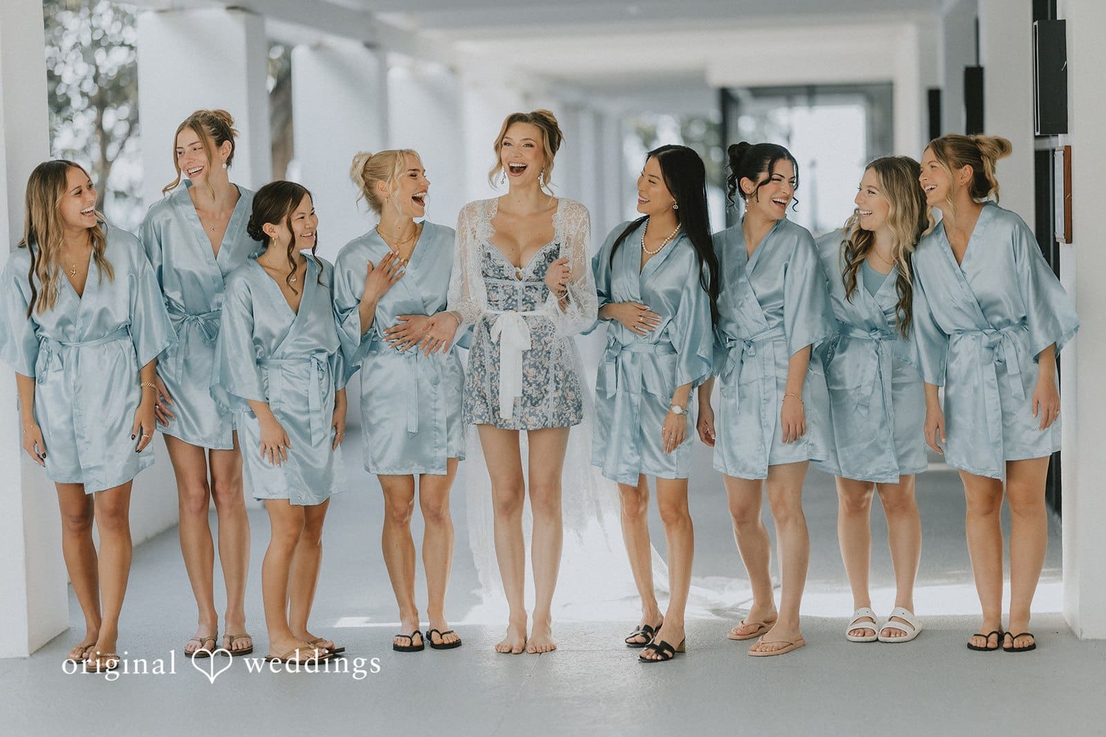 Sabrina + Ryan Bride with bridesmaid cute moments.