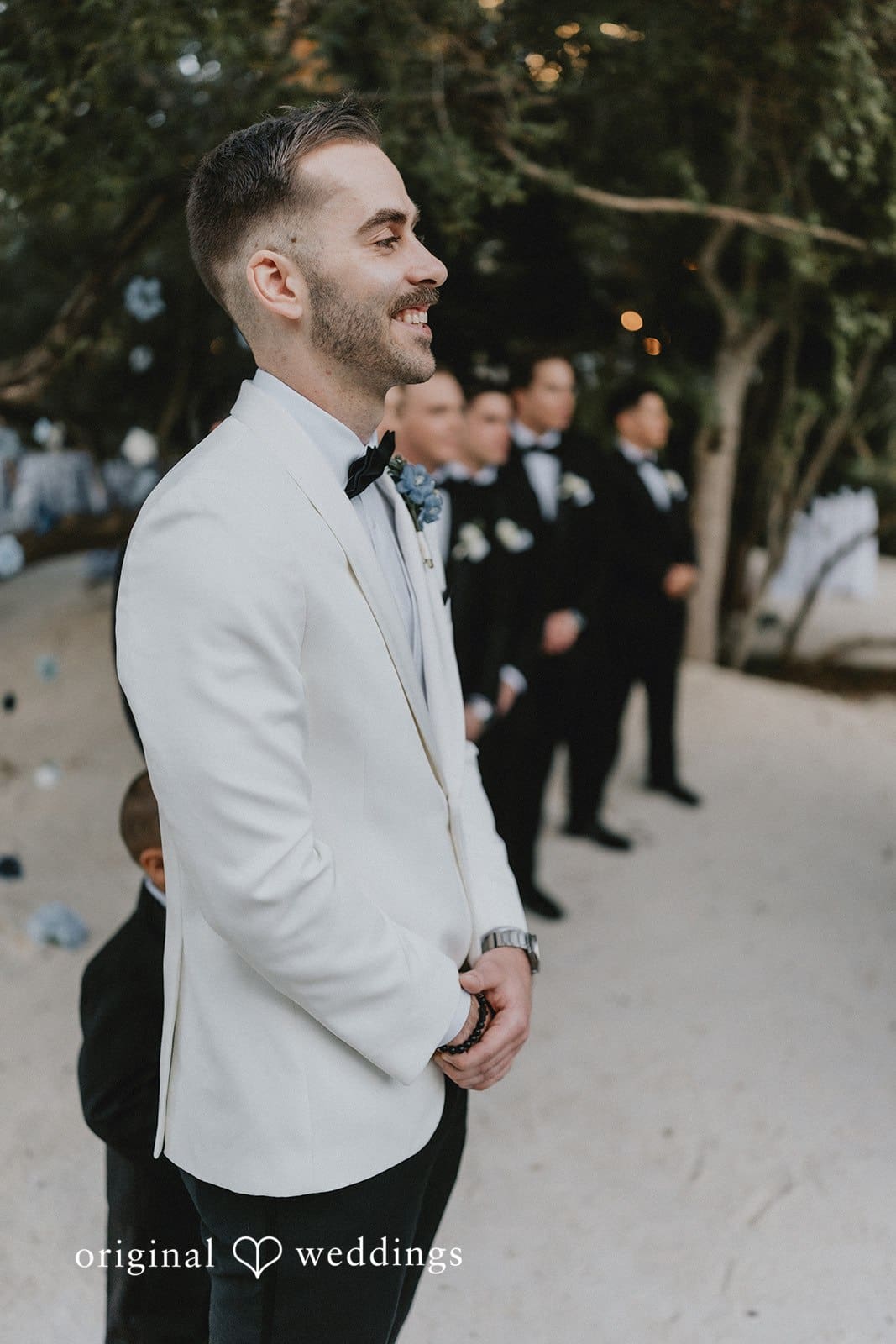 Sabrina + Ryan Groom is Waiting for Bride.