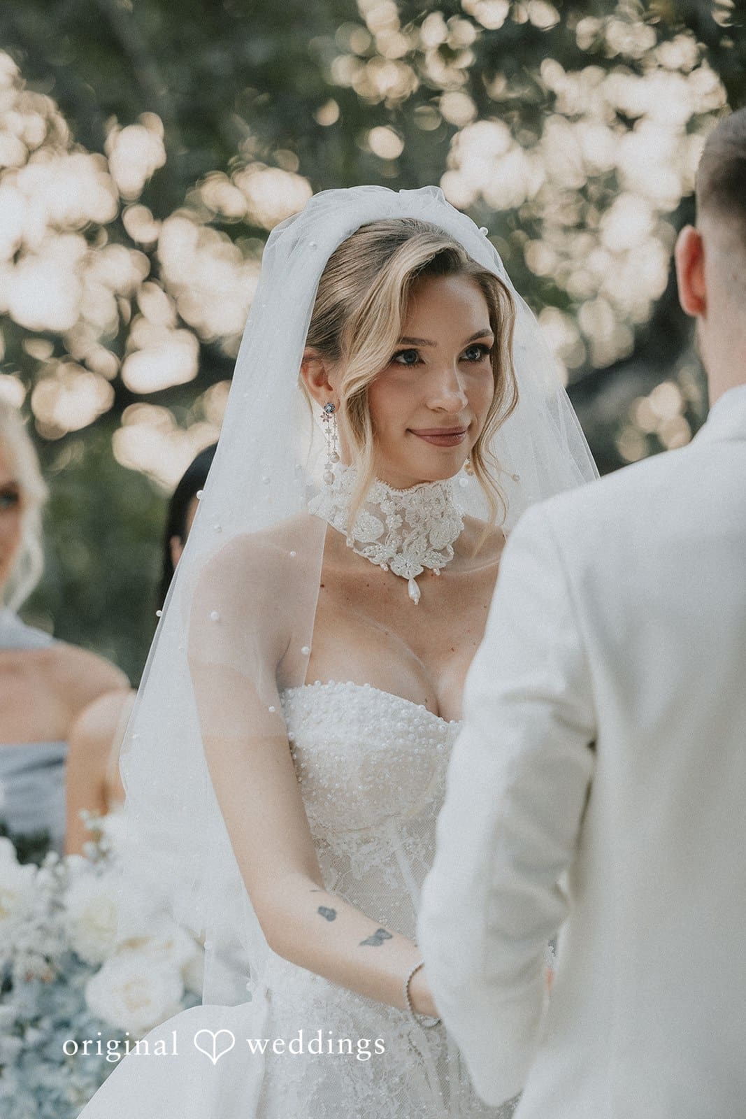 Sabrina + Ryan Wedding ceremony in progress with couple at altar