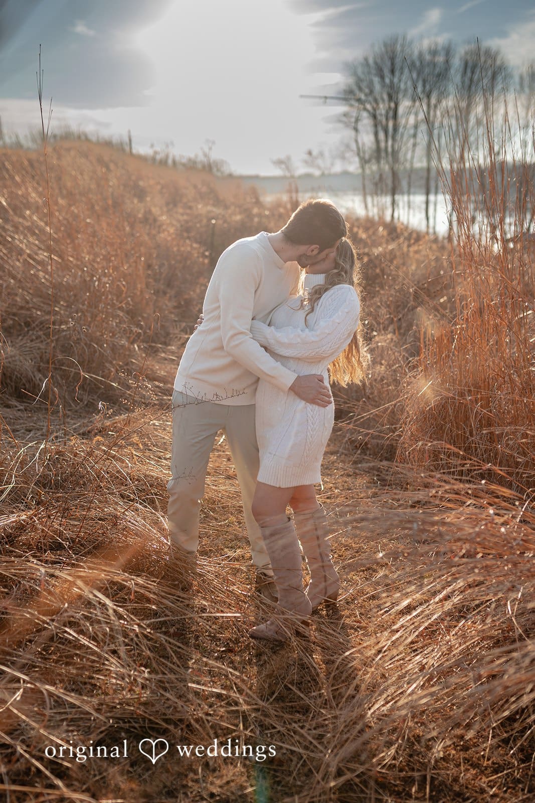 Rosemary + James The couple shares a kiss at Black Hill Regional Park