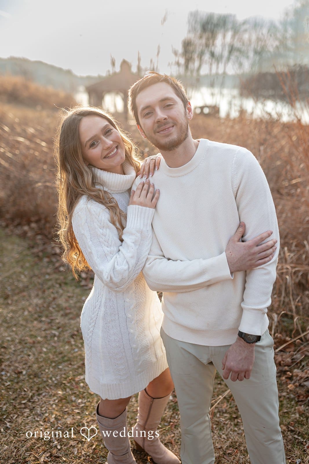 Rosemary + James Our Washington DC wedding photographer captured a stunning portrait of the happy couple at Black Hill Regional Park