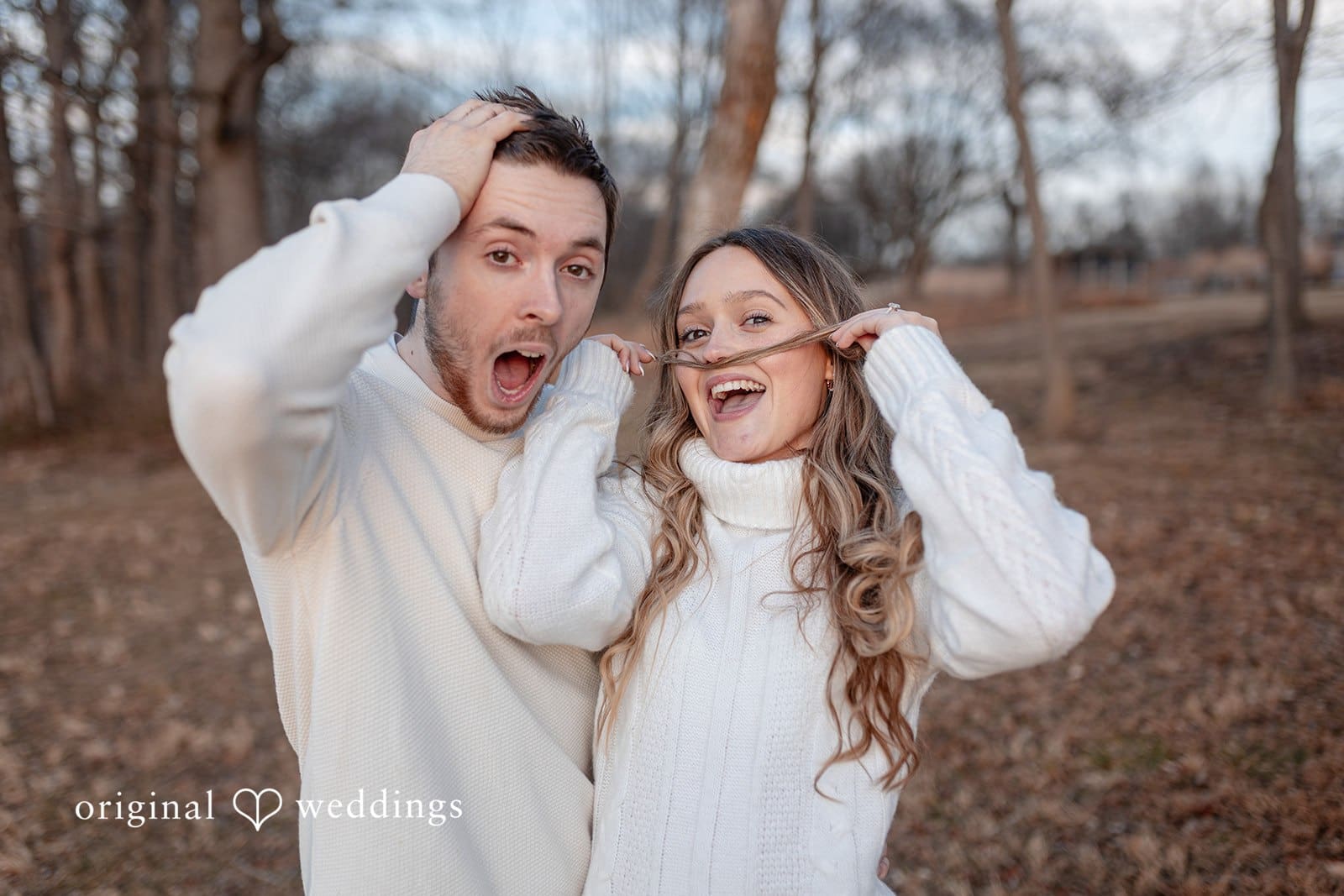 Rosemary + James A couple having fun at Black Hill Regional Park