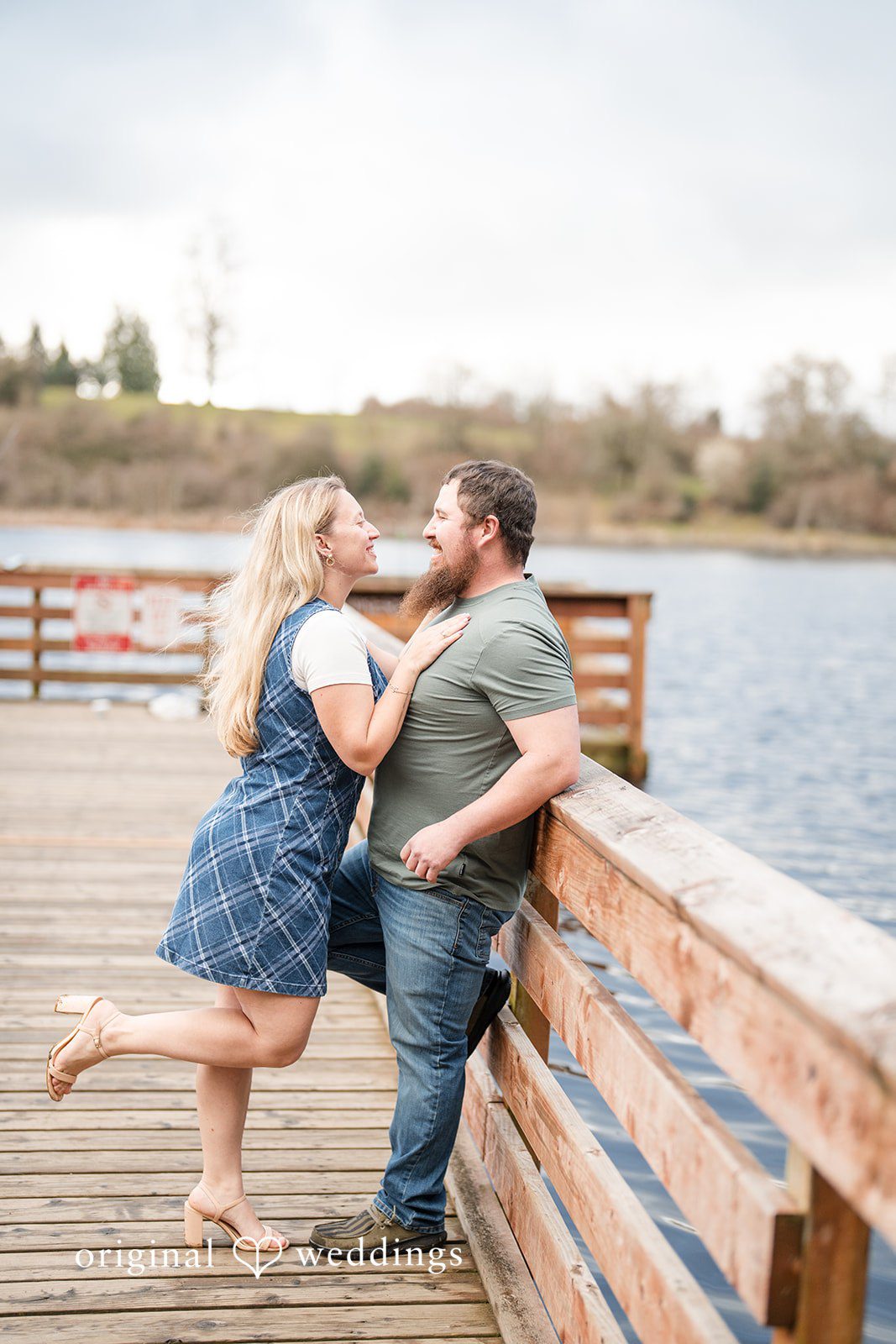 Kayla + Dillon Original Weddings capturing couple’s joyful smiles at Clark Lake Park