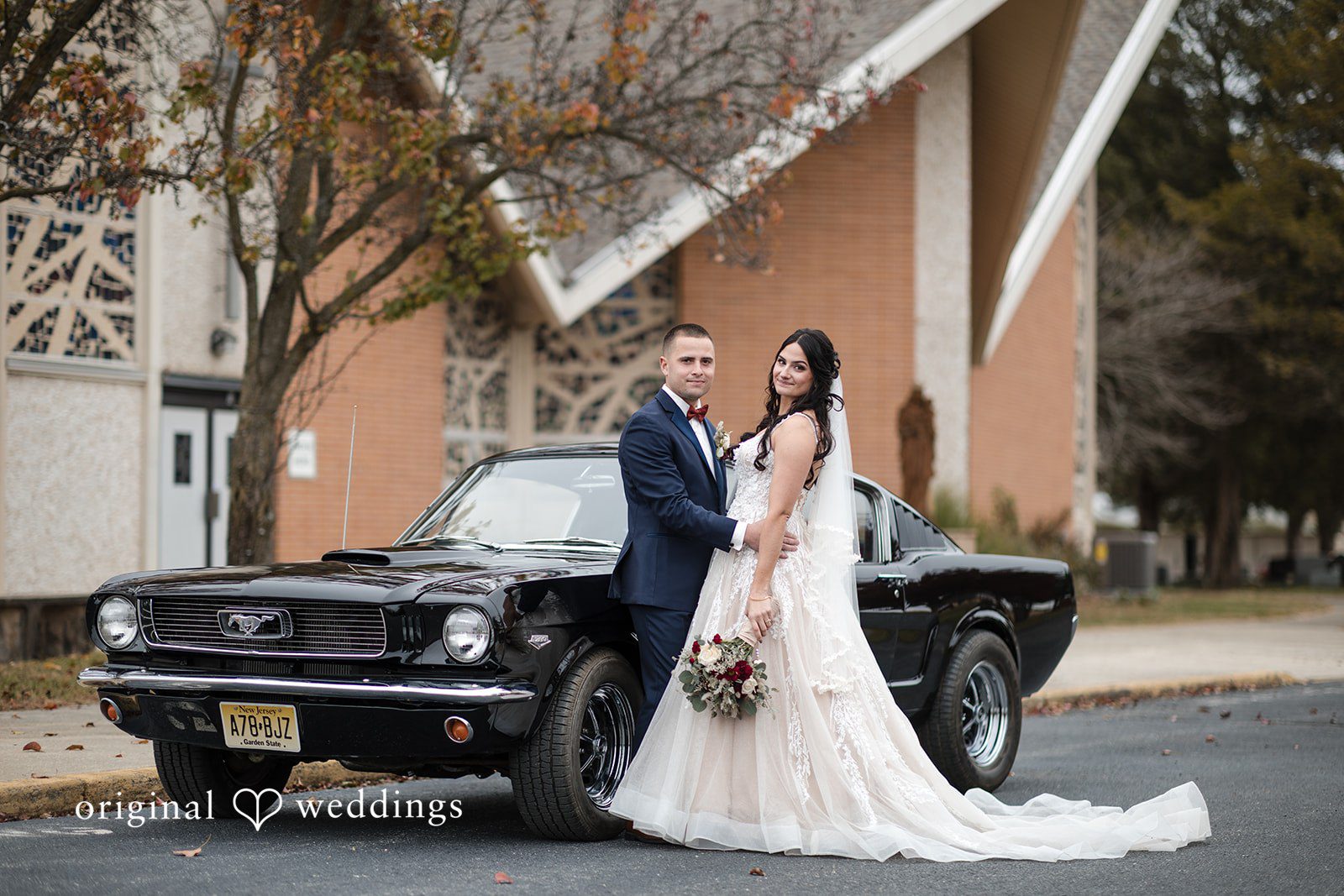 A beautiful portrait of the couple at Eastlyn Golf Course