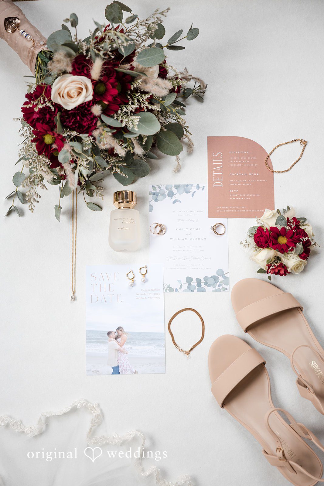 Our Philadelphia wedding photographer captured the tiny wedding details at Eastlyn Golf Course