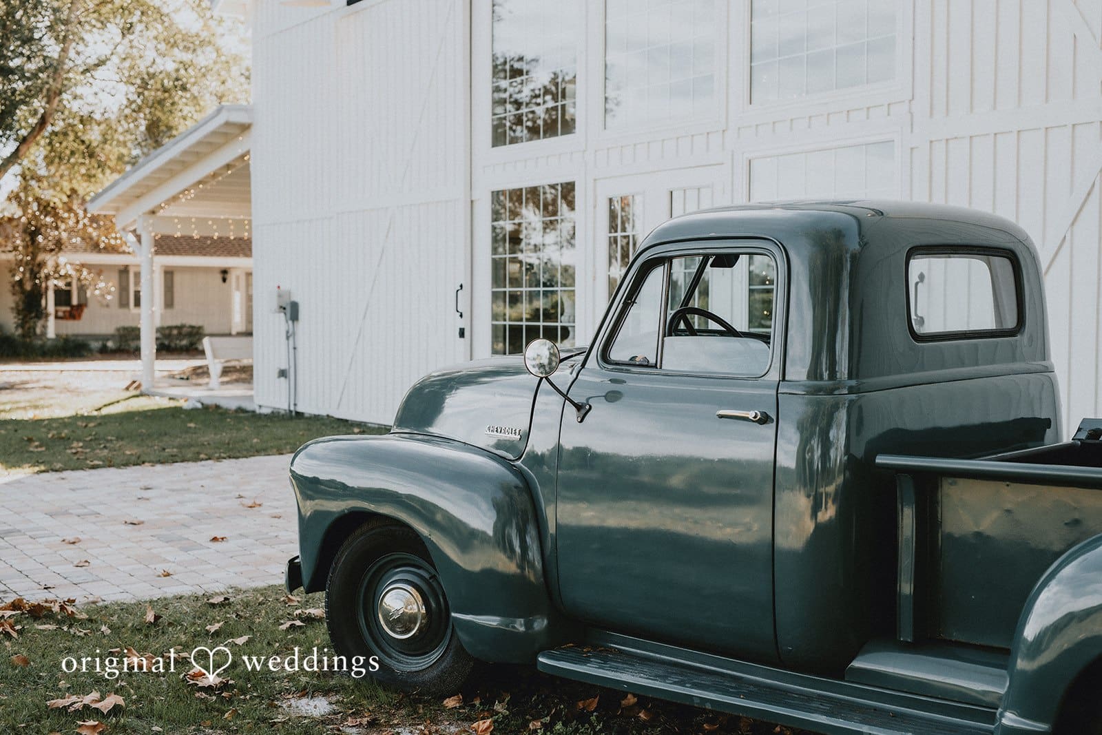 The couple’s car parked at Ever After Farms Citrus