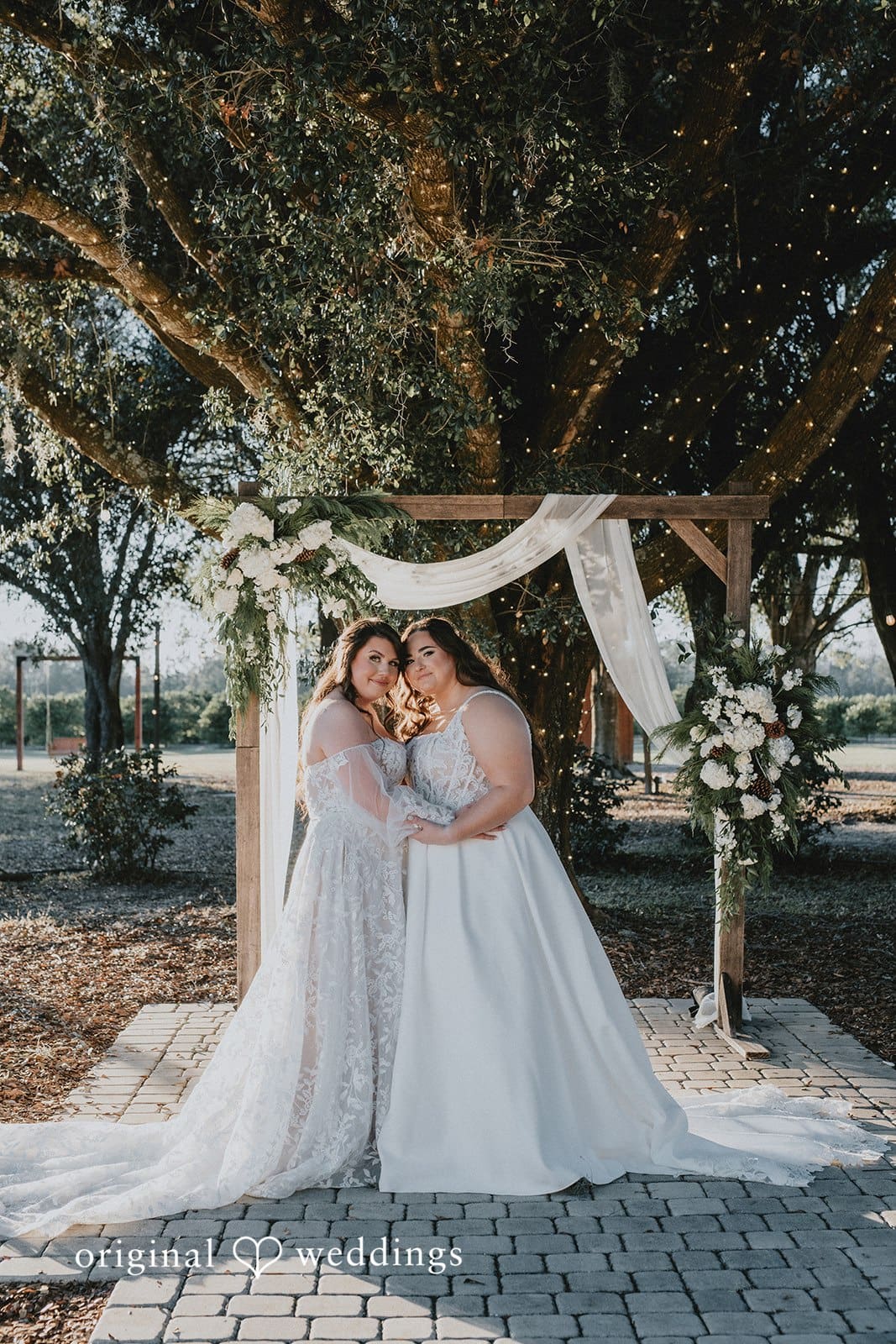 A beautiful portrait of the couple after their Ever After Farms Citrus wedding ceremony