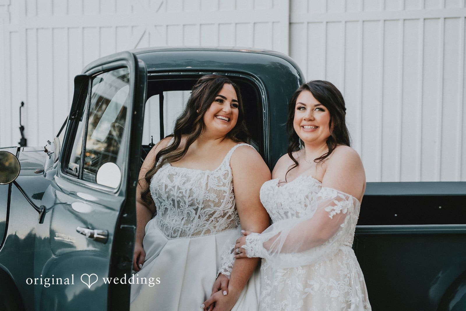 A joyful portrait of the couple