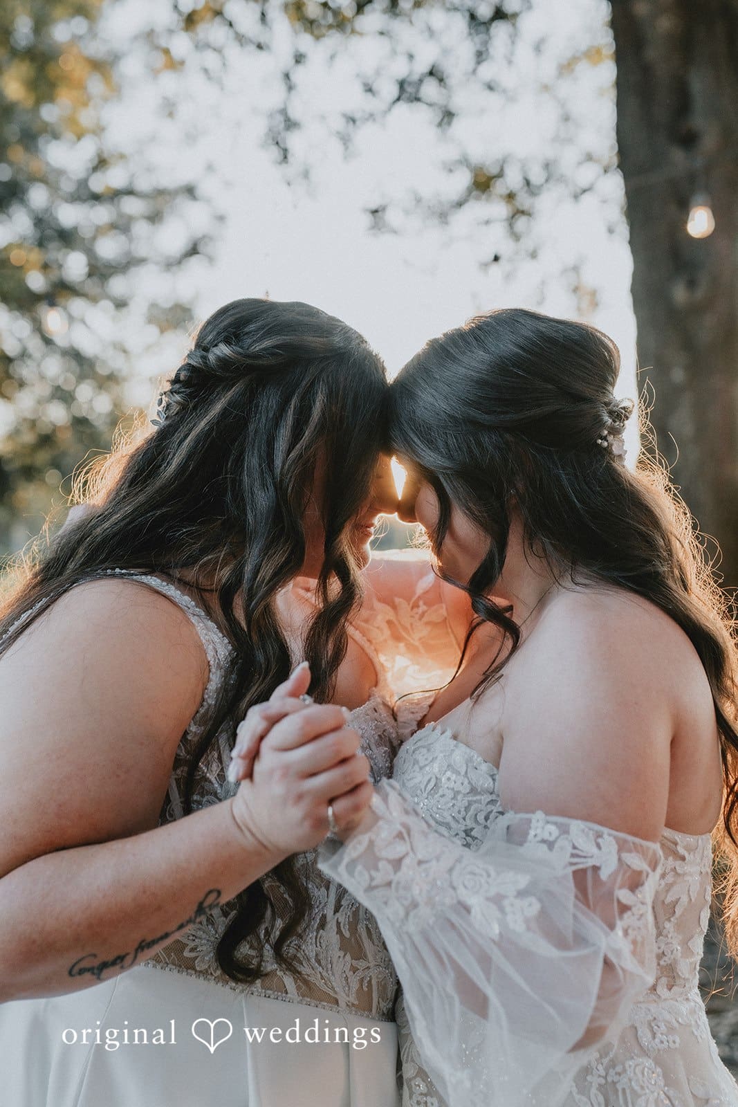 A romantic portrait of the couple which shows their deep connection