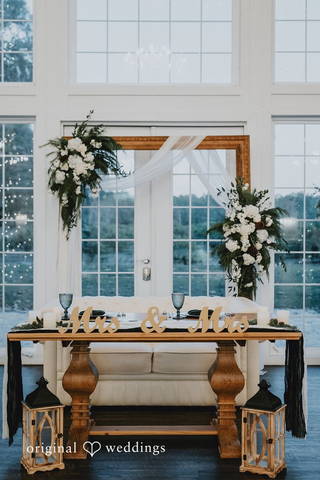Our Orlando wedding photographers captured a beautifully decorated reception space at Ever After Farms Citrus
