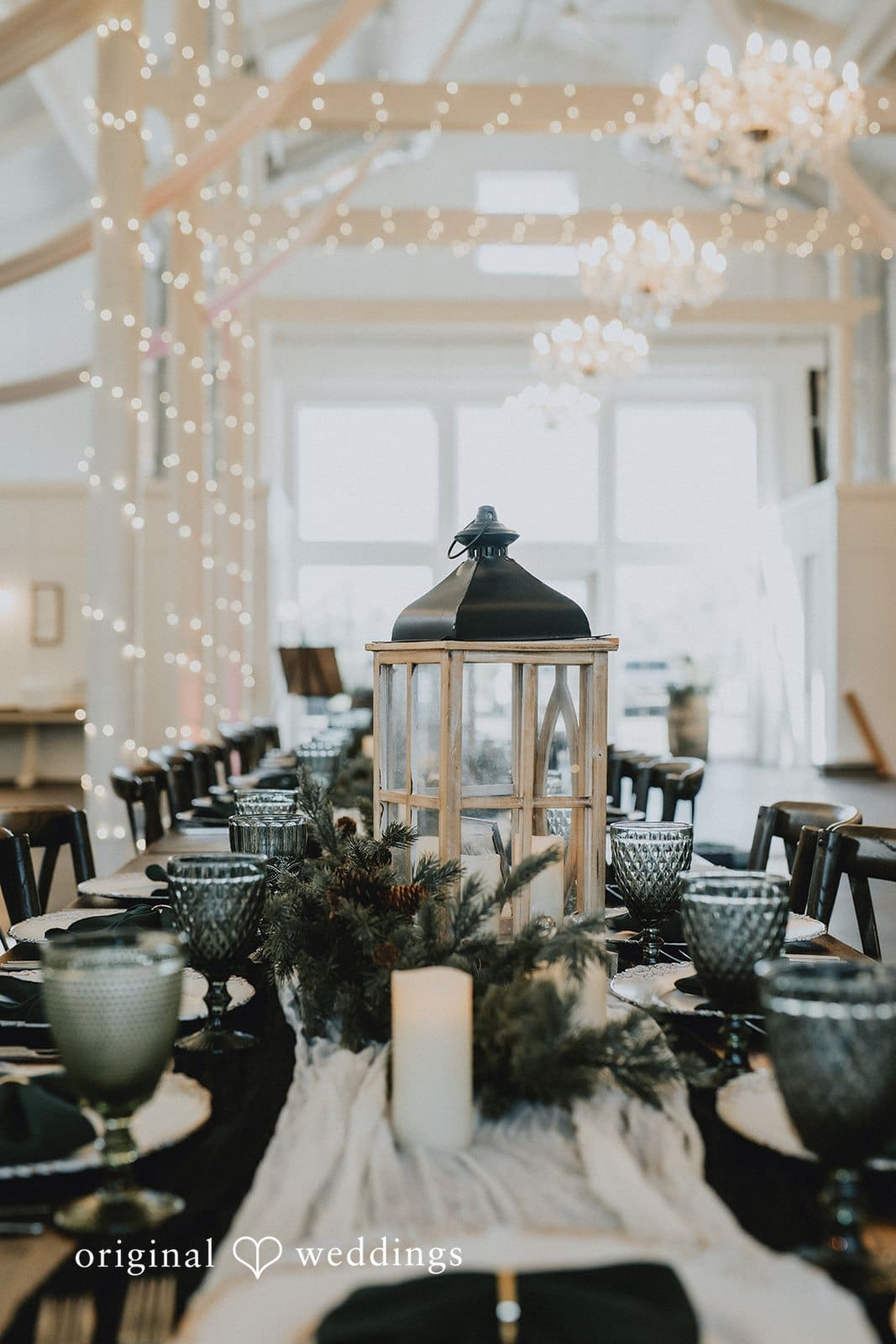 Beautifully decorated wedding tables at Ever After Farms Citrus