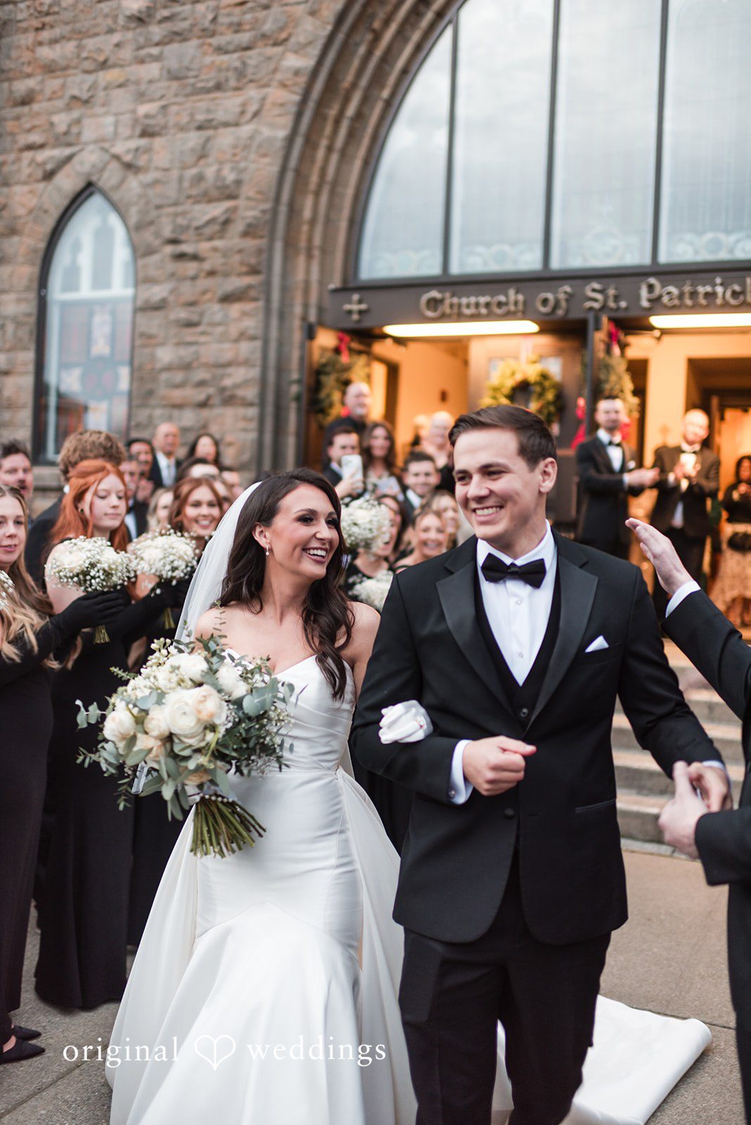 Kristi + Andrew Bride and groom walking together after ceremony