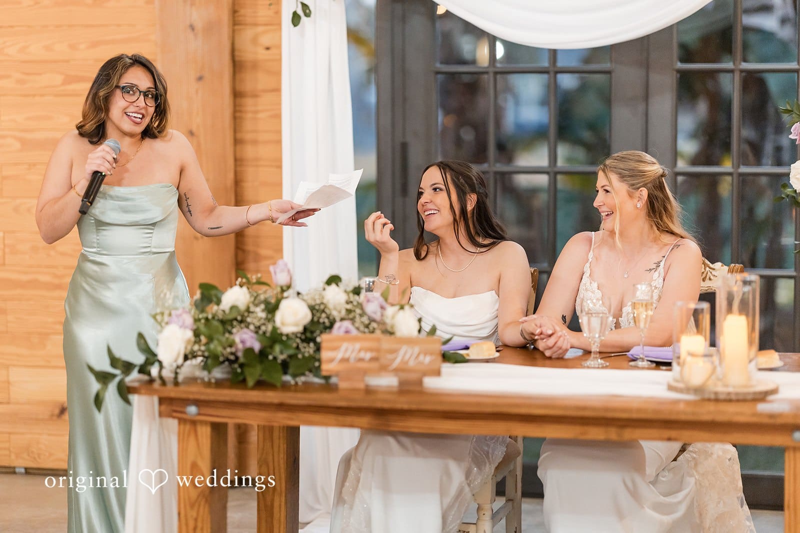 Wedding celebration with guests.