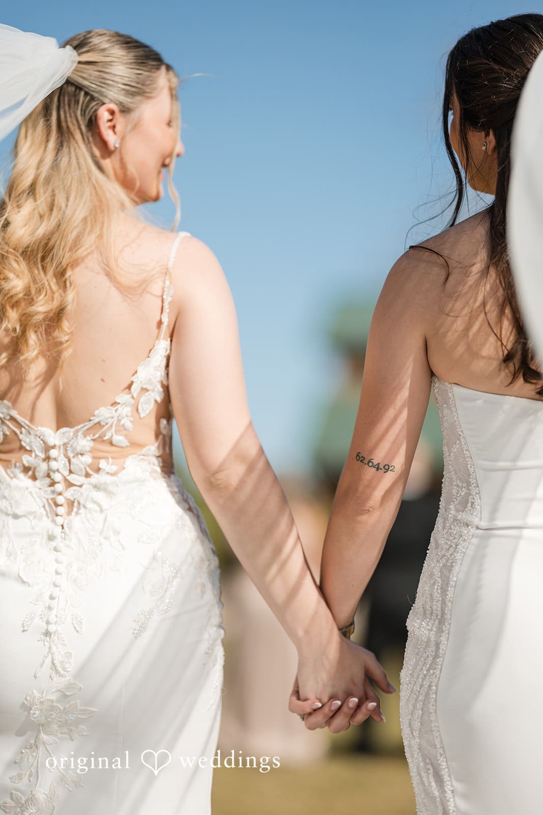 Holding hands of each other with love.