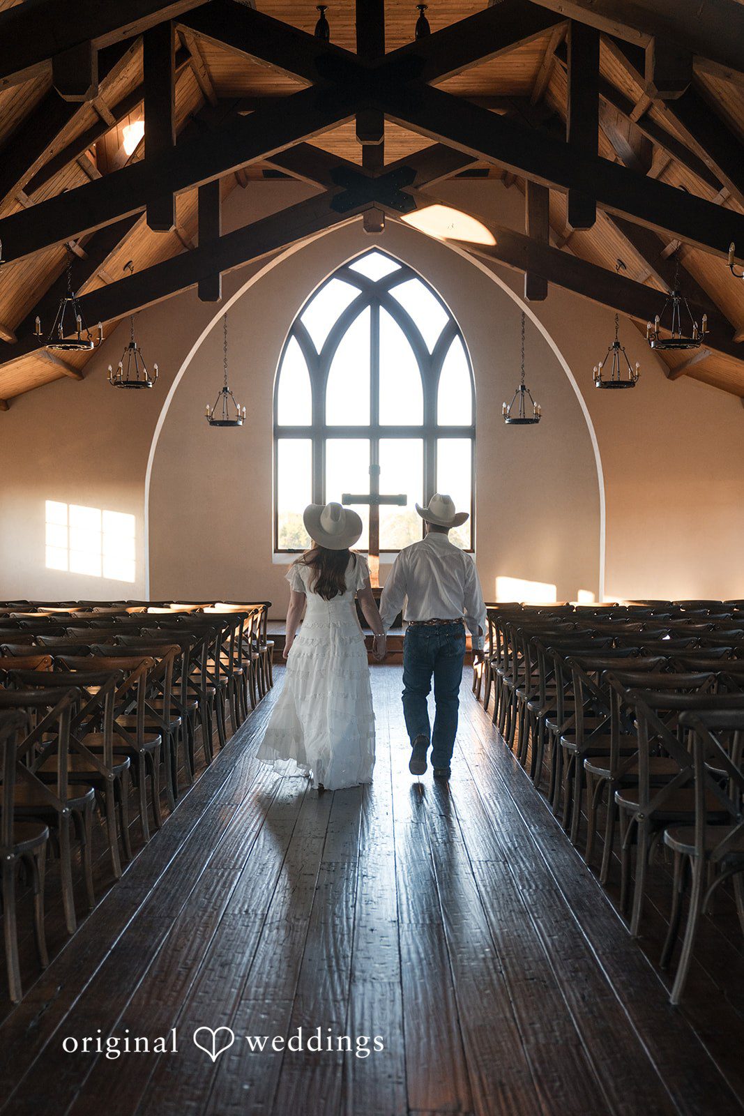 Walking down the aisle, they step into their future as one.