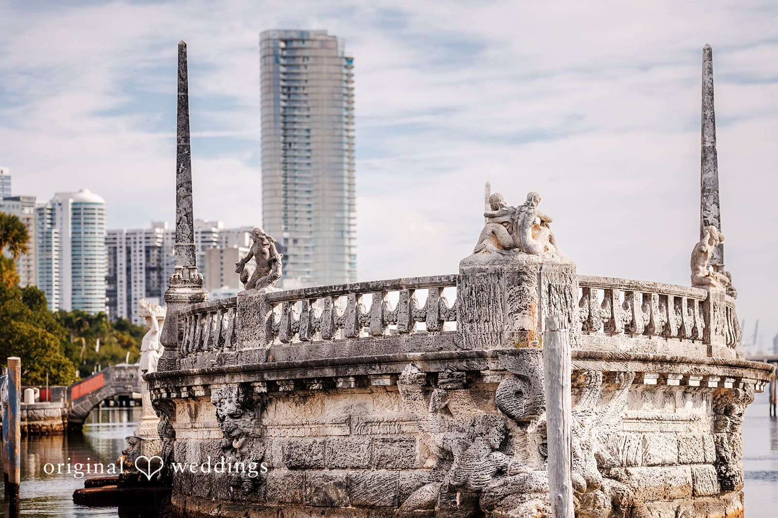 Kristian + Fernando Wide-angle view of Vizcaya Museum & Gardens