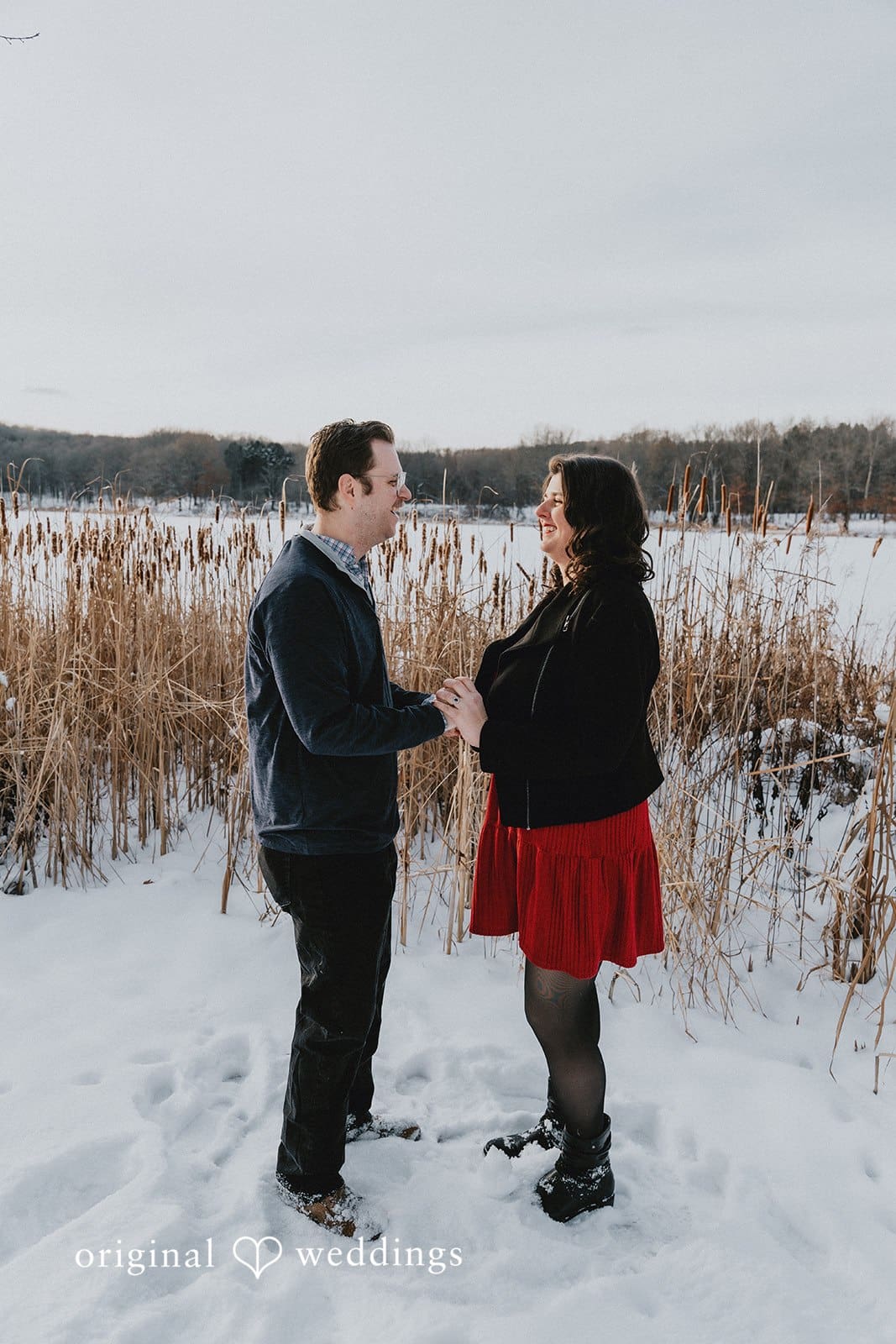 A heartfelt time between the couple at Independence Oaks County Park