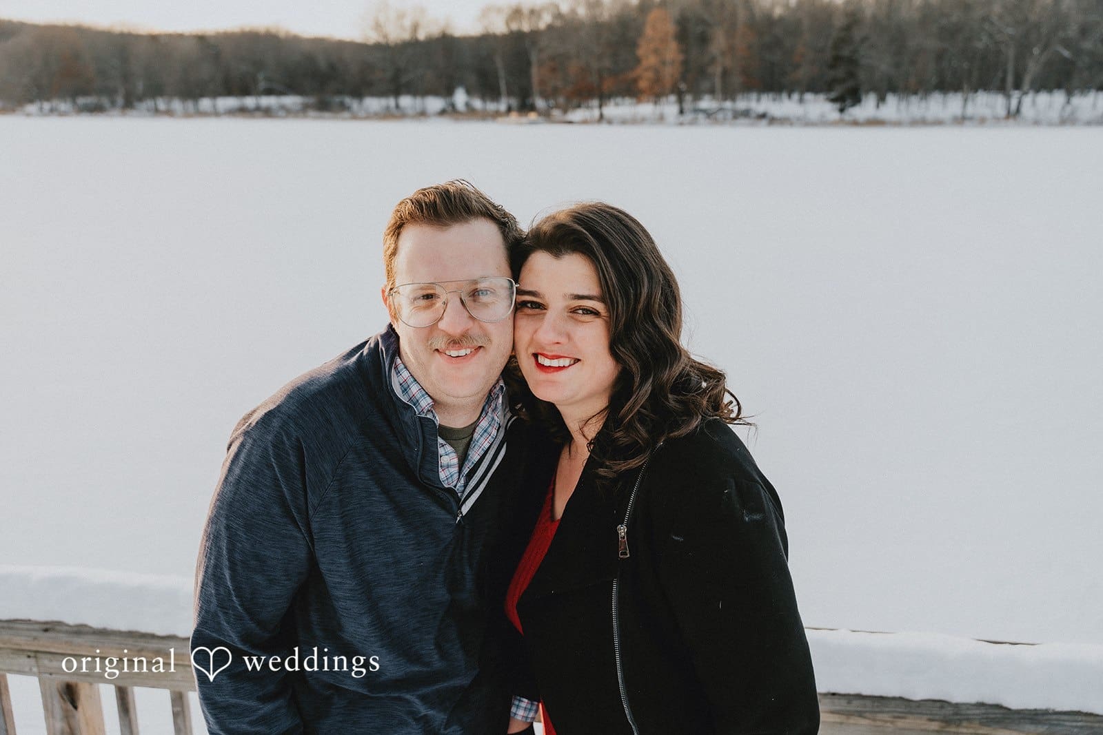 A beautiful portrait of the couple at Independence Oaks