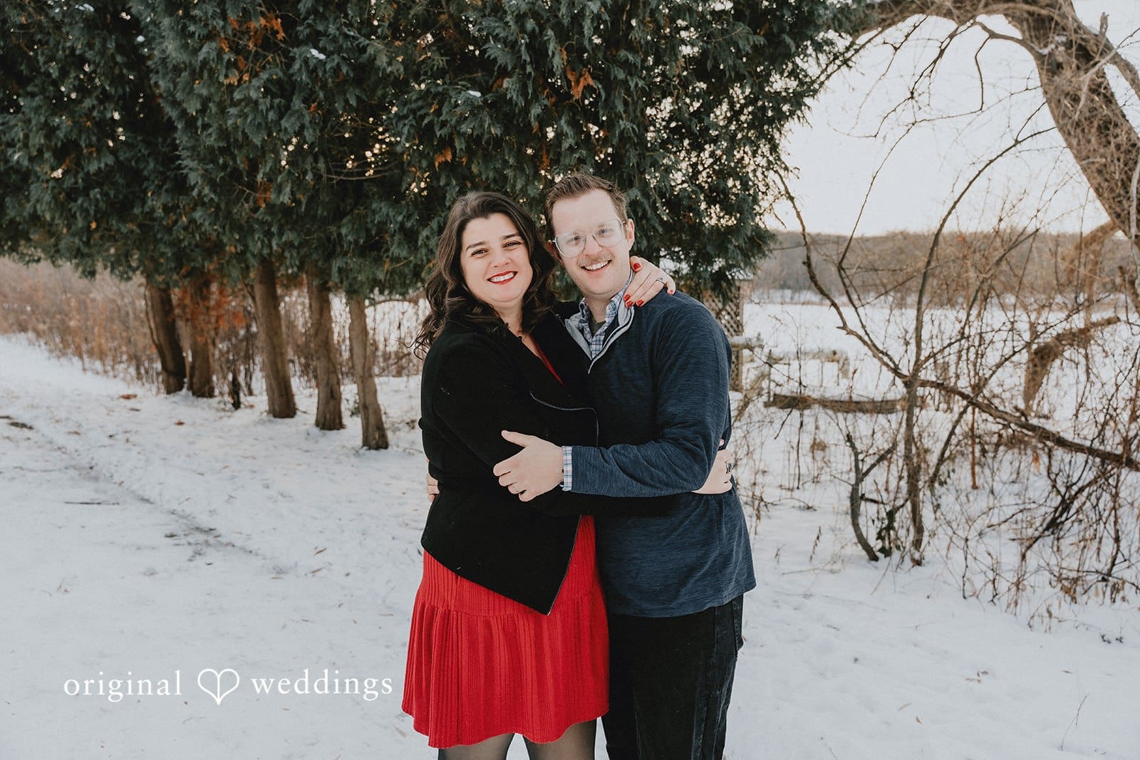 Our Detroit wedding photographer captured a stunning portrait of the couple at Independence Oaks