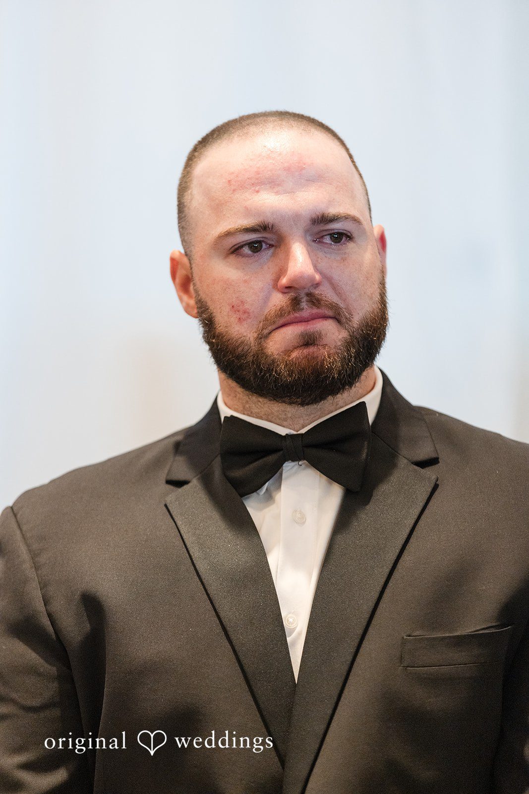 Emotional picture of groom