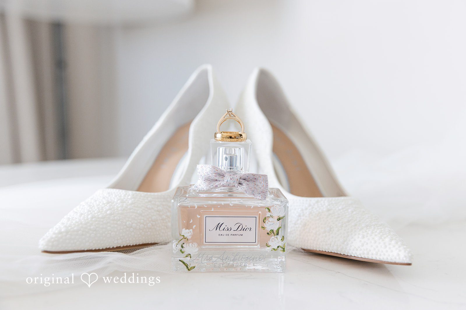 Wedding perfume bottle placed at JW Marriott Clearwater Beach Resort.