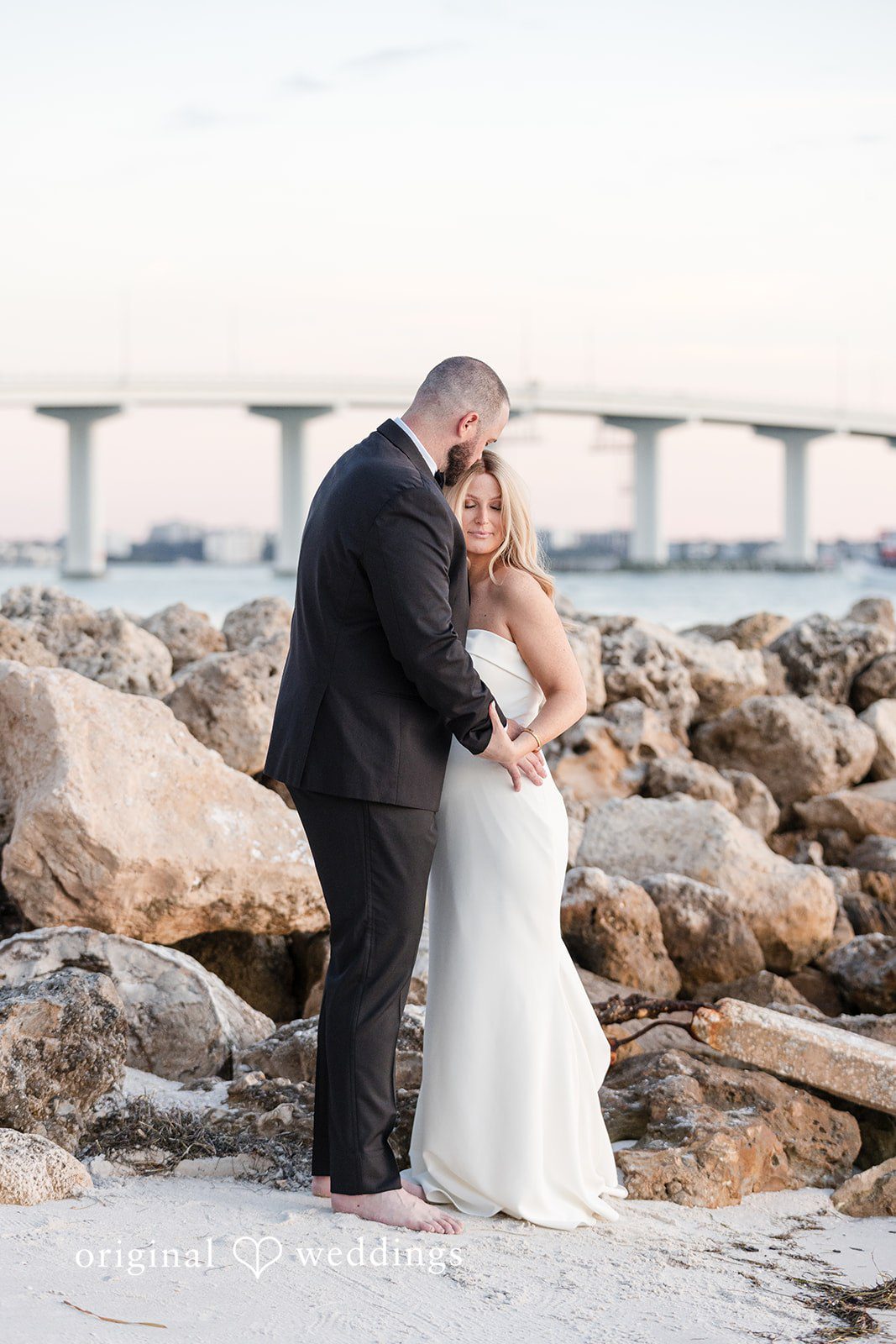 Couple sharing a romantic moment at JW Marriott Clearwater Beach Resort.