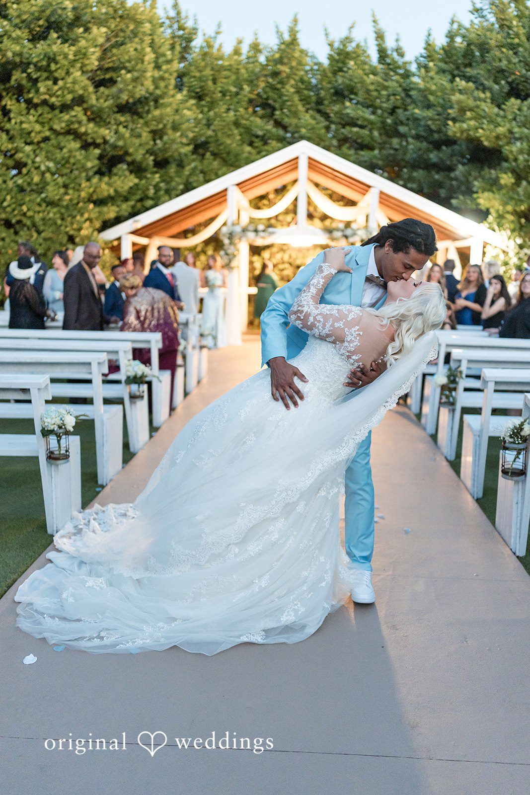 Romantic kiss moment of the couple