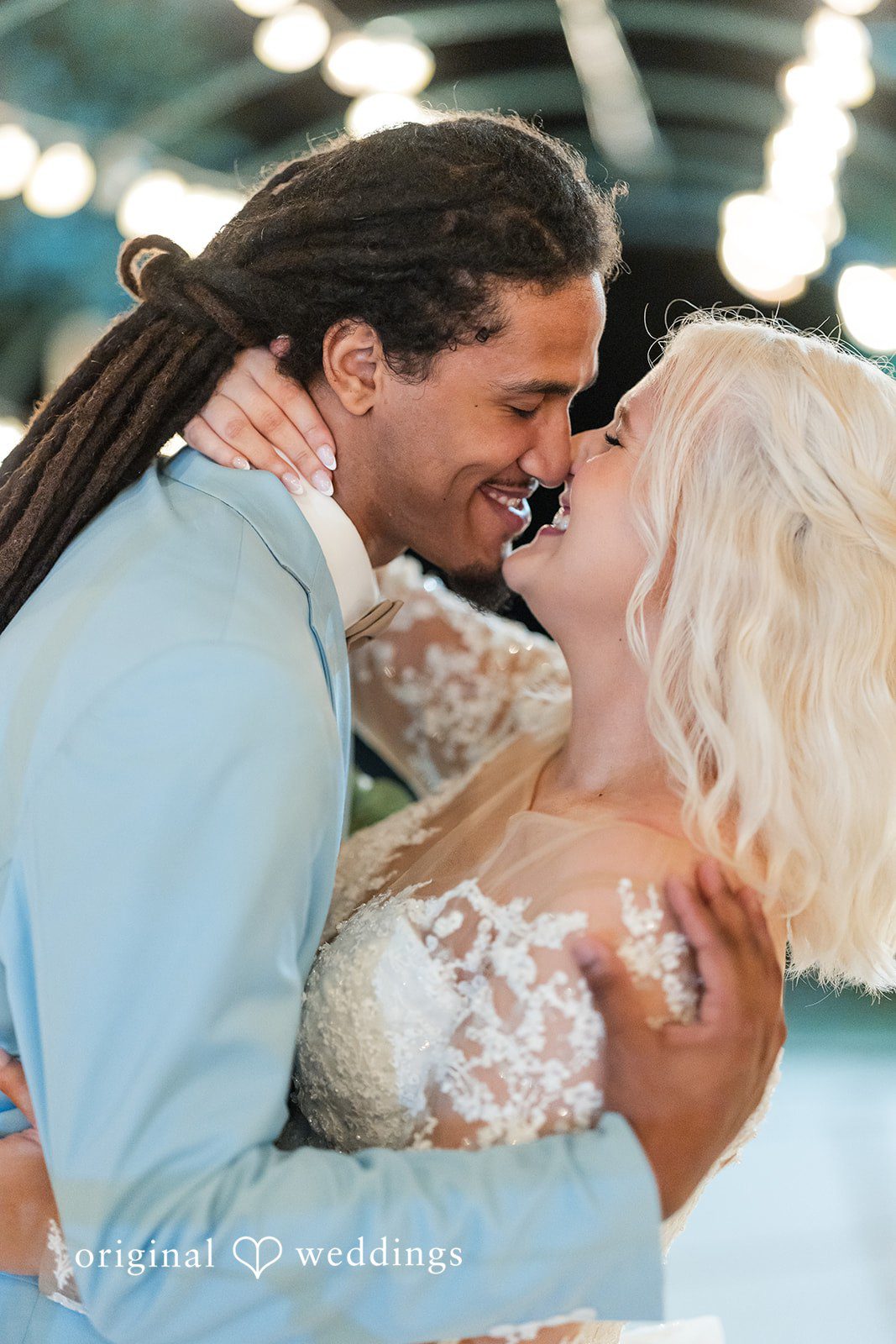 Miami Wedding Photographer capturing couple standing very close and smiling