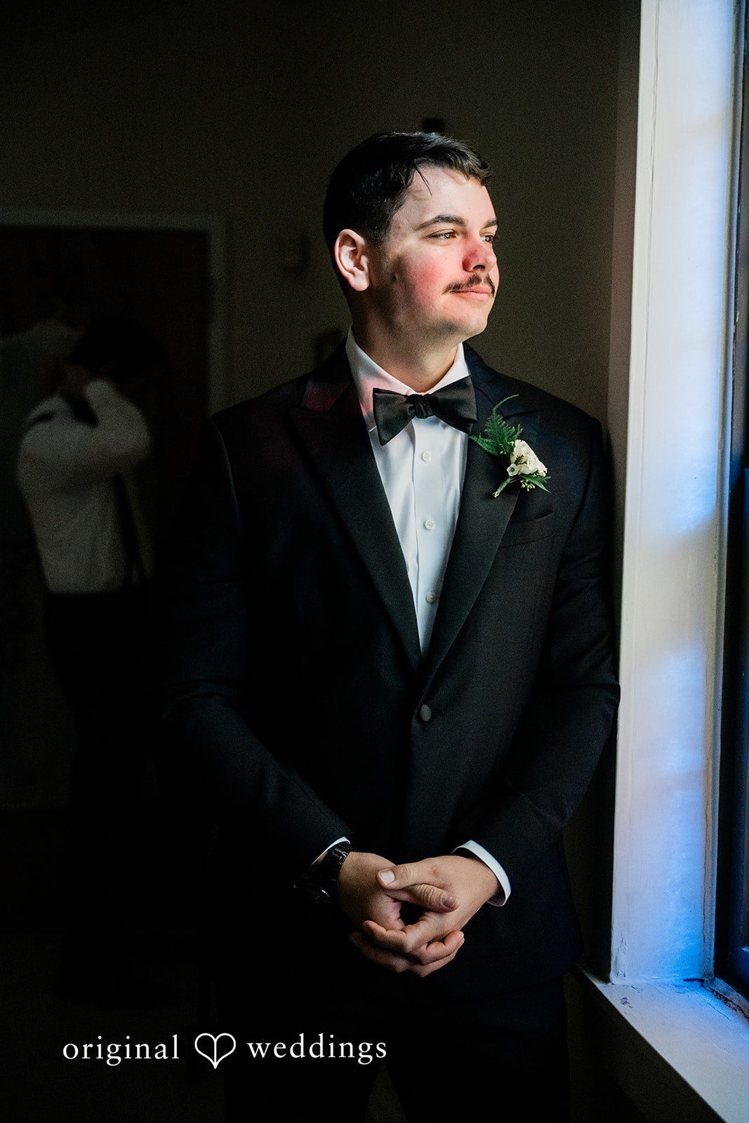 Celine + Cassin Groom is ready for ceremony.