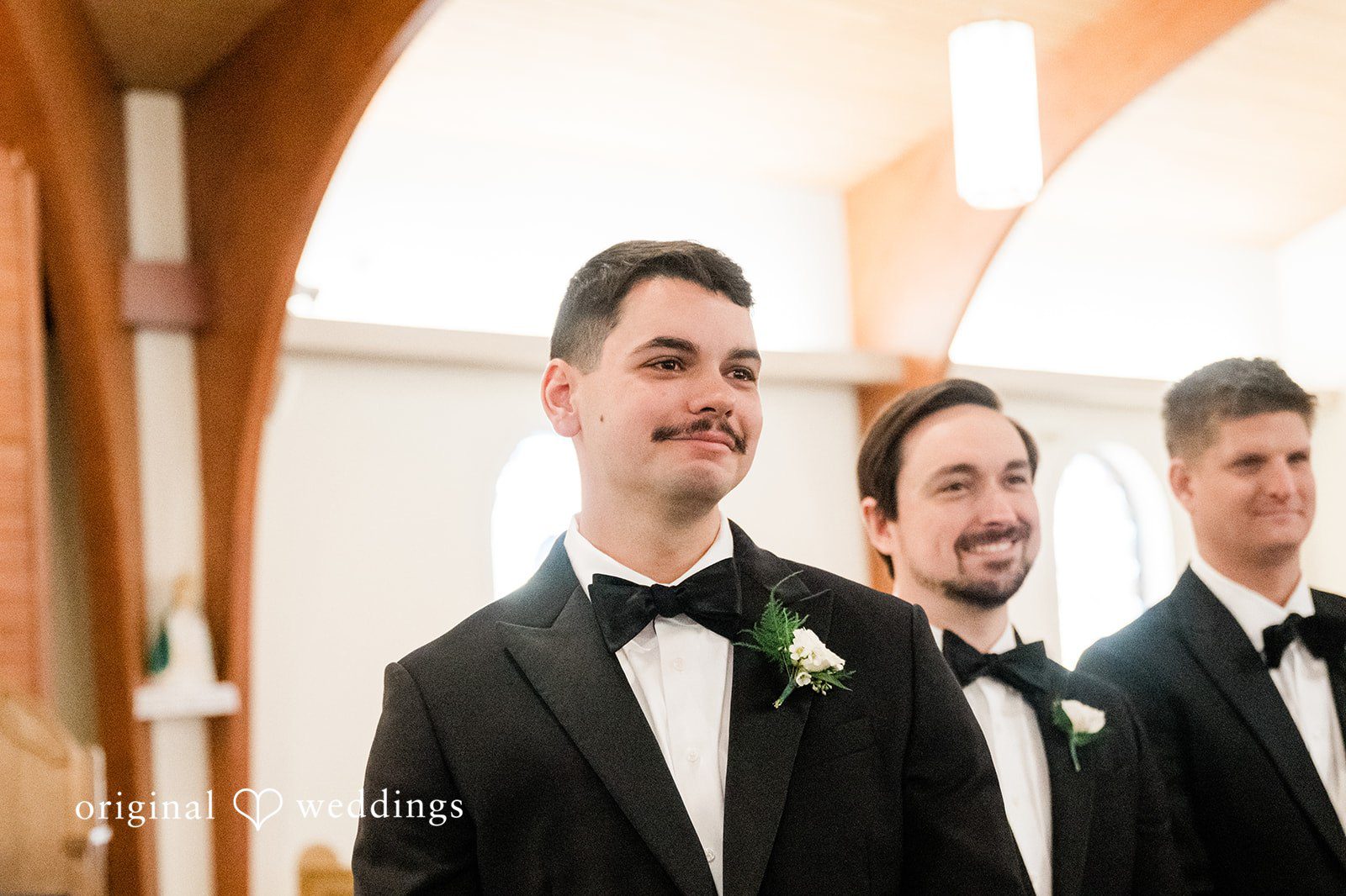 Celine + Cassin Tears in eyes to see the bride at Morais Vineyard & Winery.