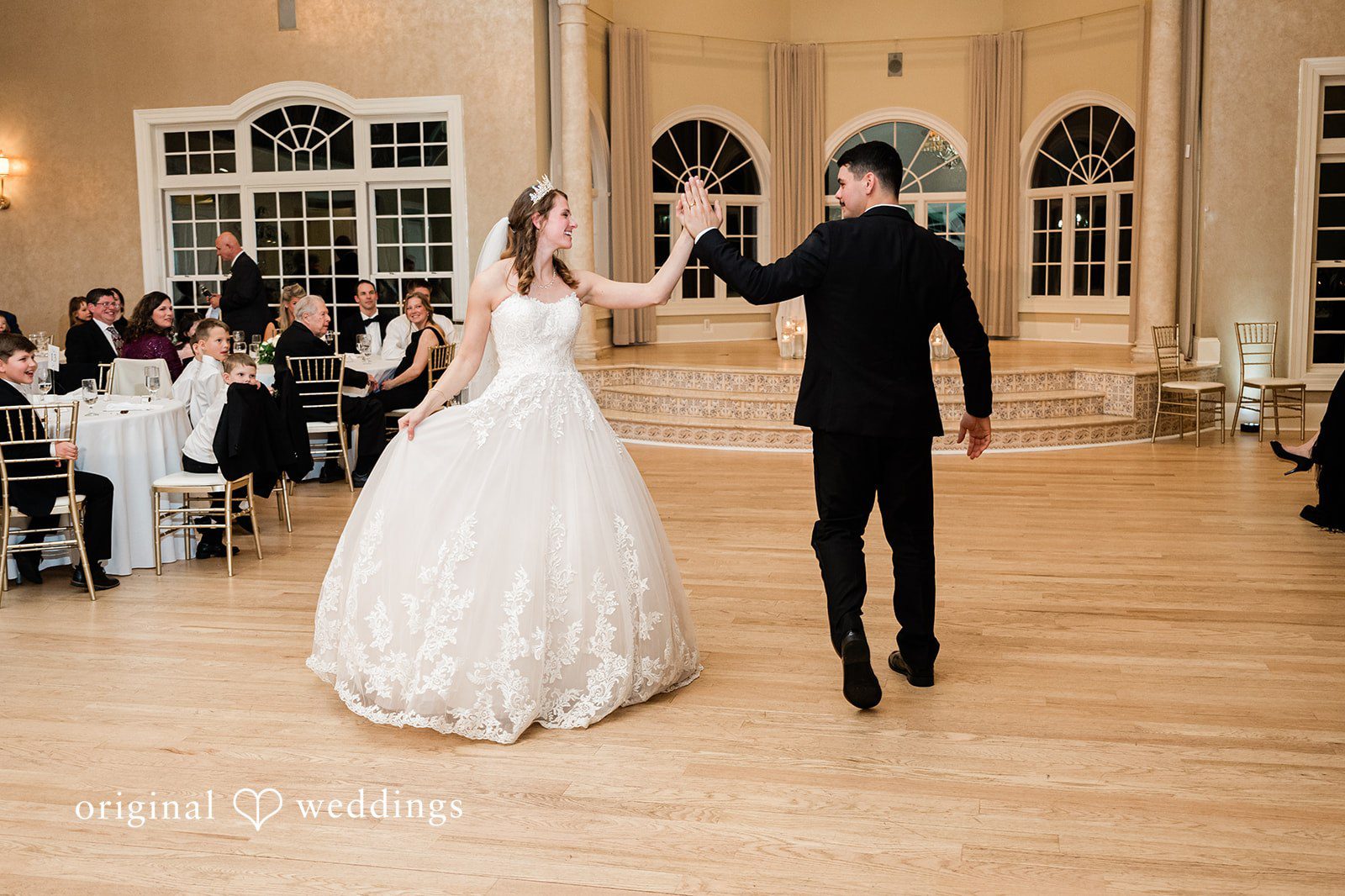 Celine + Cassin Bride and groom sharing their first dance.