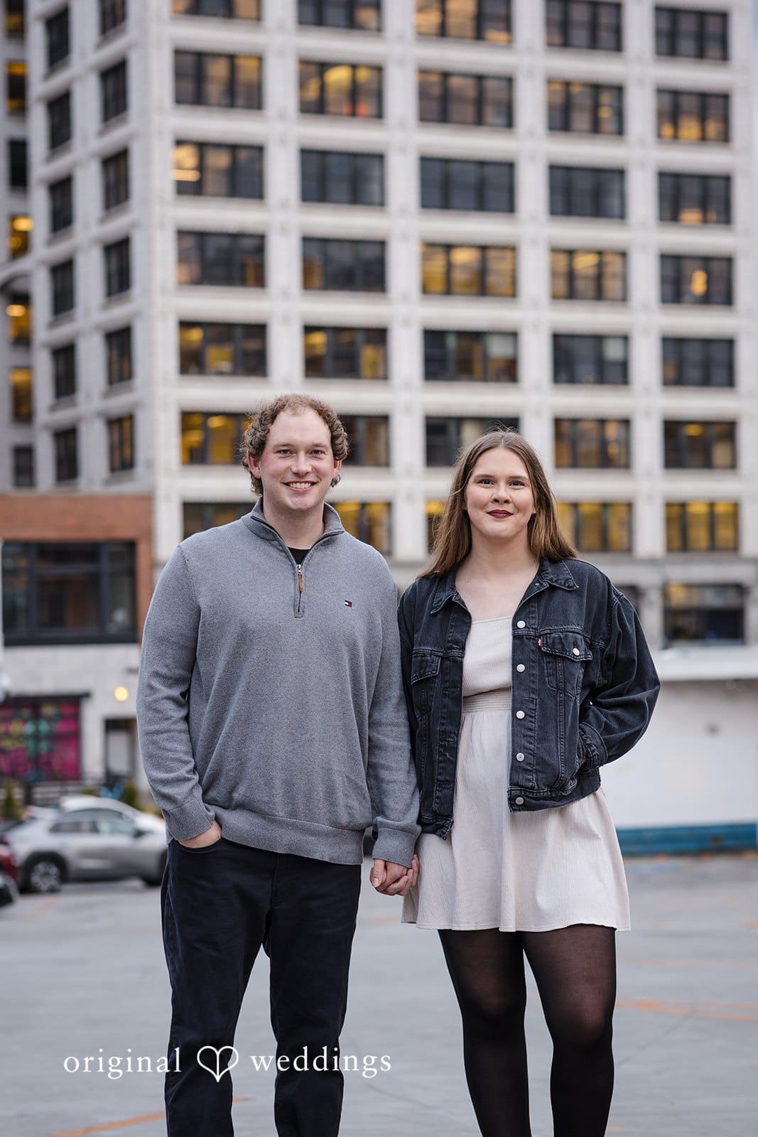 Hailey + William A stunning portrait of the couple at Pioneer Square
