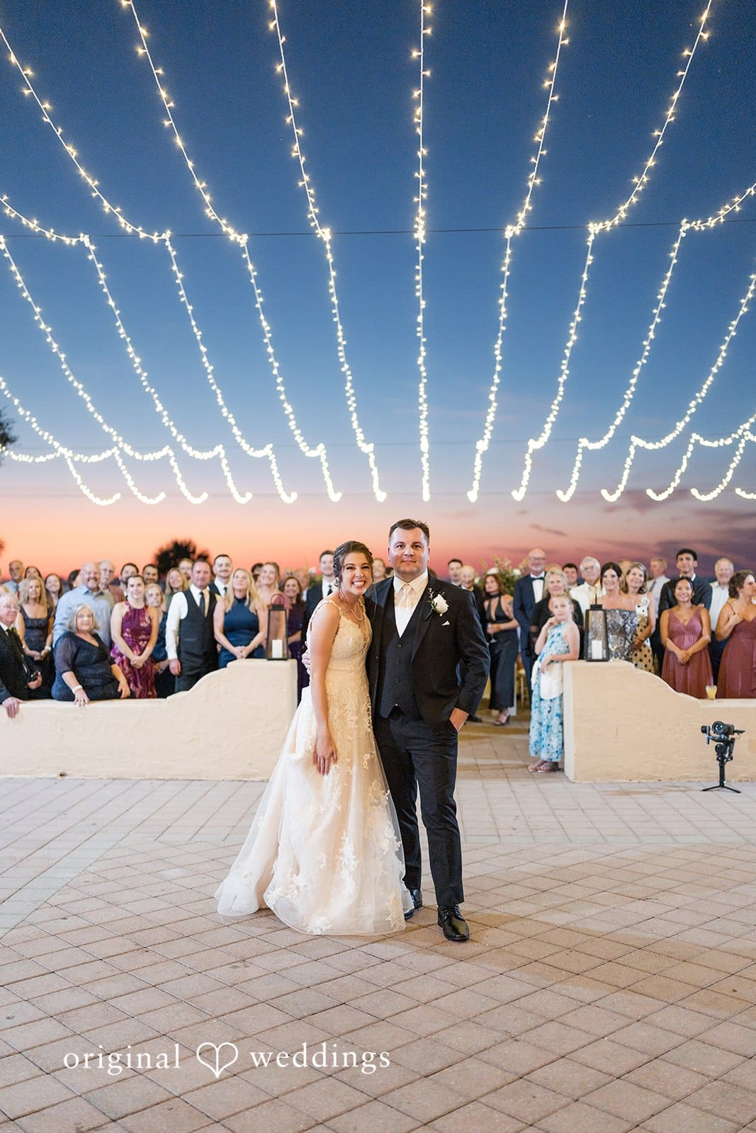 Nicole + Hunter Beautiful couple picture with guests