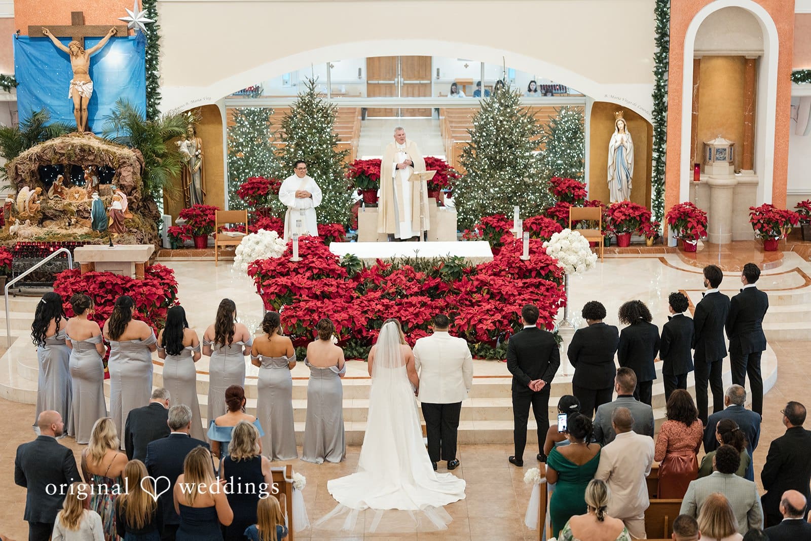 A photo from the couple’s Catholic Church wedding ceremony