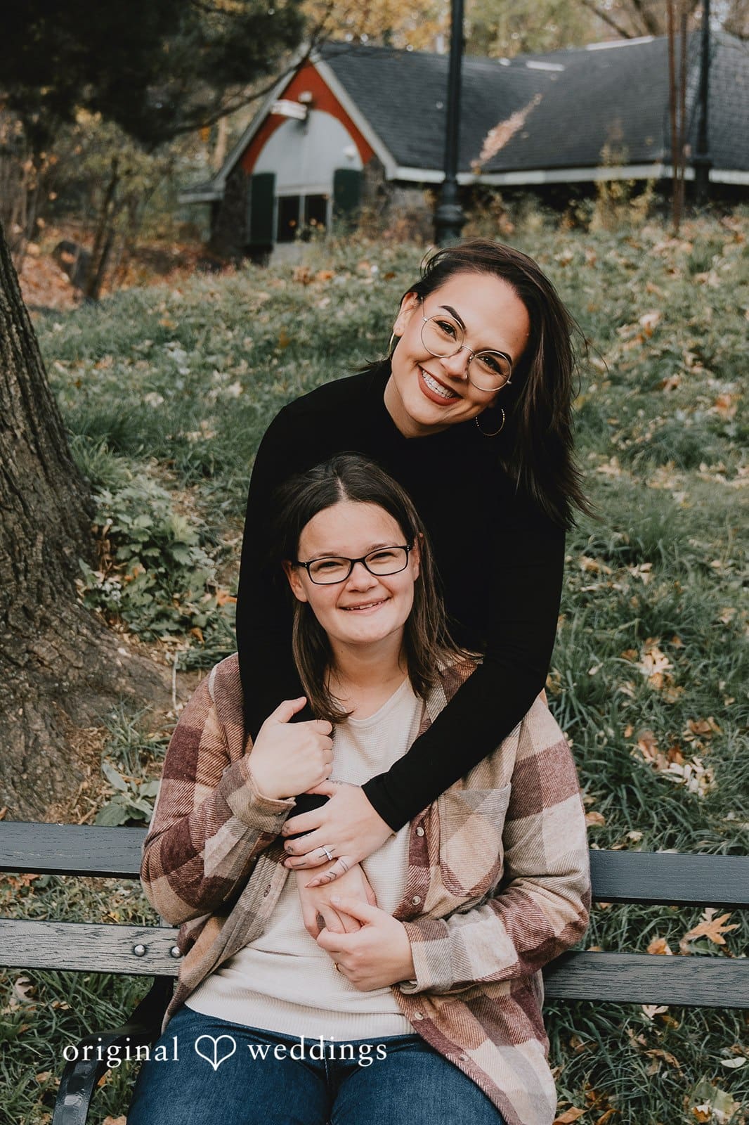 November 16, 2025 – Molly & Alexis – (ID-4979) A portrait of the couple in the outdoor area of Prospect Park