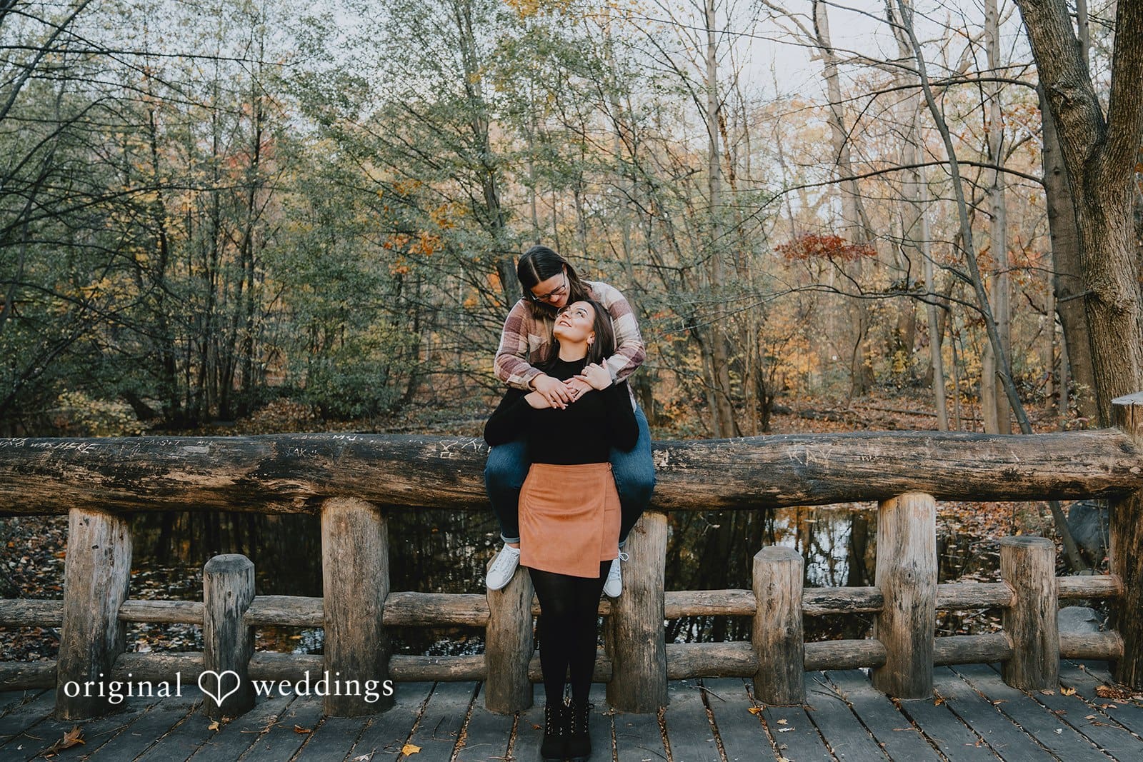November 16, 2025 – Molly & Alexis – (ID-4979) Our New York wedding photographer took a shot of the couple at Prospect Park, exposing its beautiful ambiance