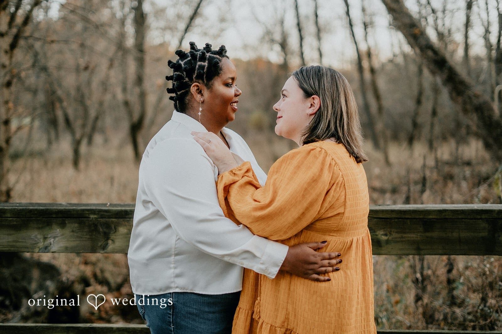 Our St. Louis wedding photographer at Original Weddings captured a romantic portrait of the couple at Queeny Park
